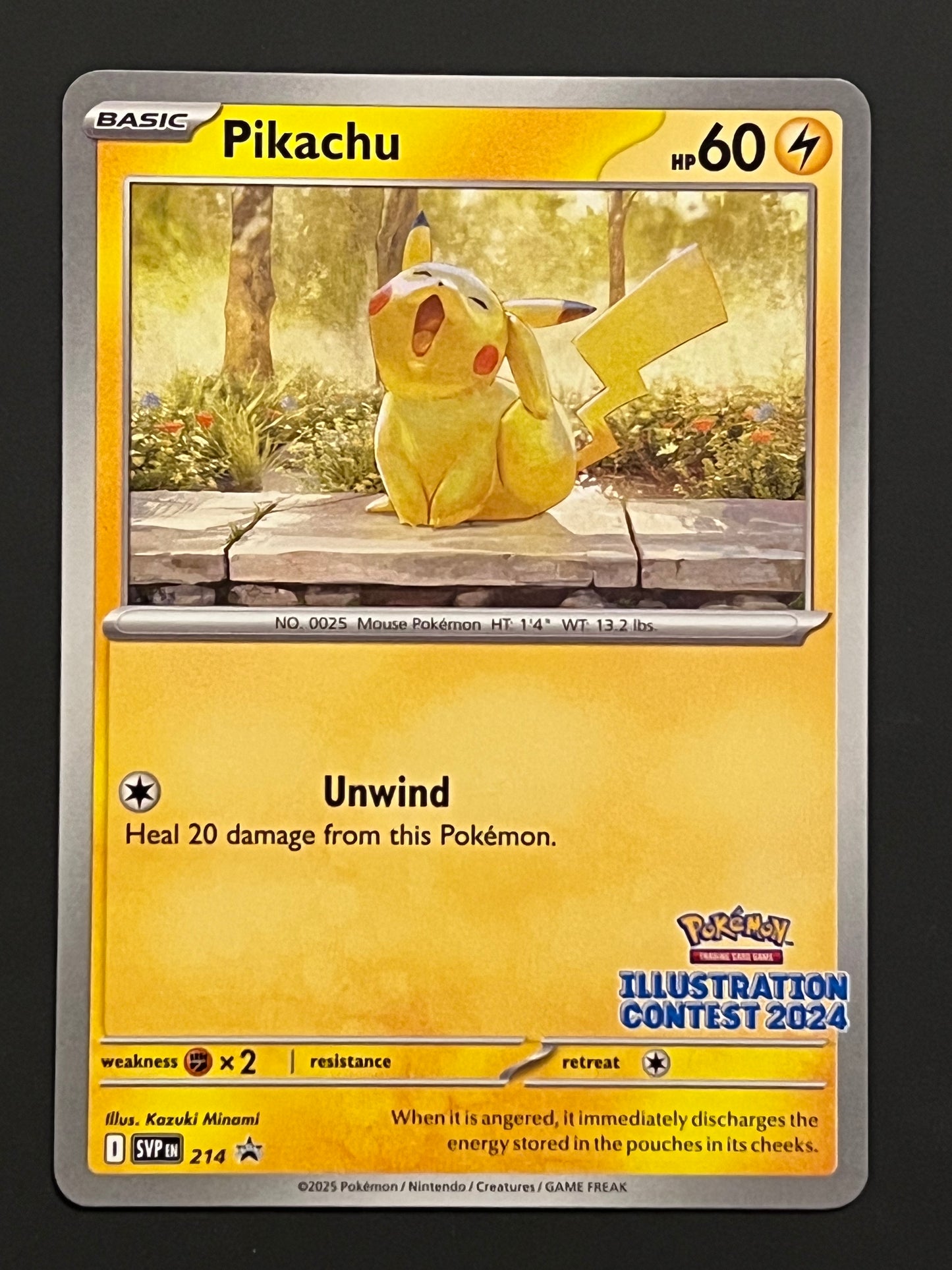 SVP214 Pikachu (ILLUSTRATION CONTEST 2024) - Stamped Black Star Promo