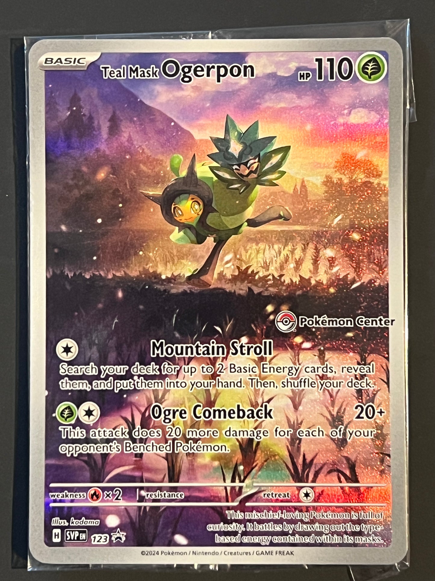 SVP123 Teal Mask Ogerpon (SEALED) - PC Stamped Black Star Promo