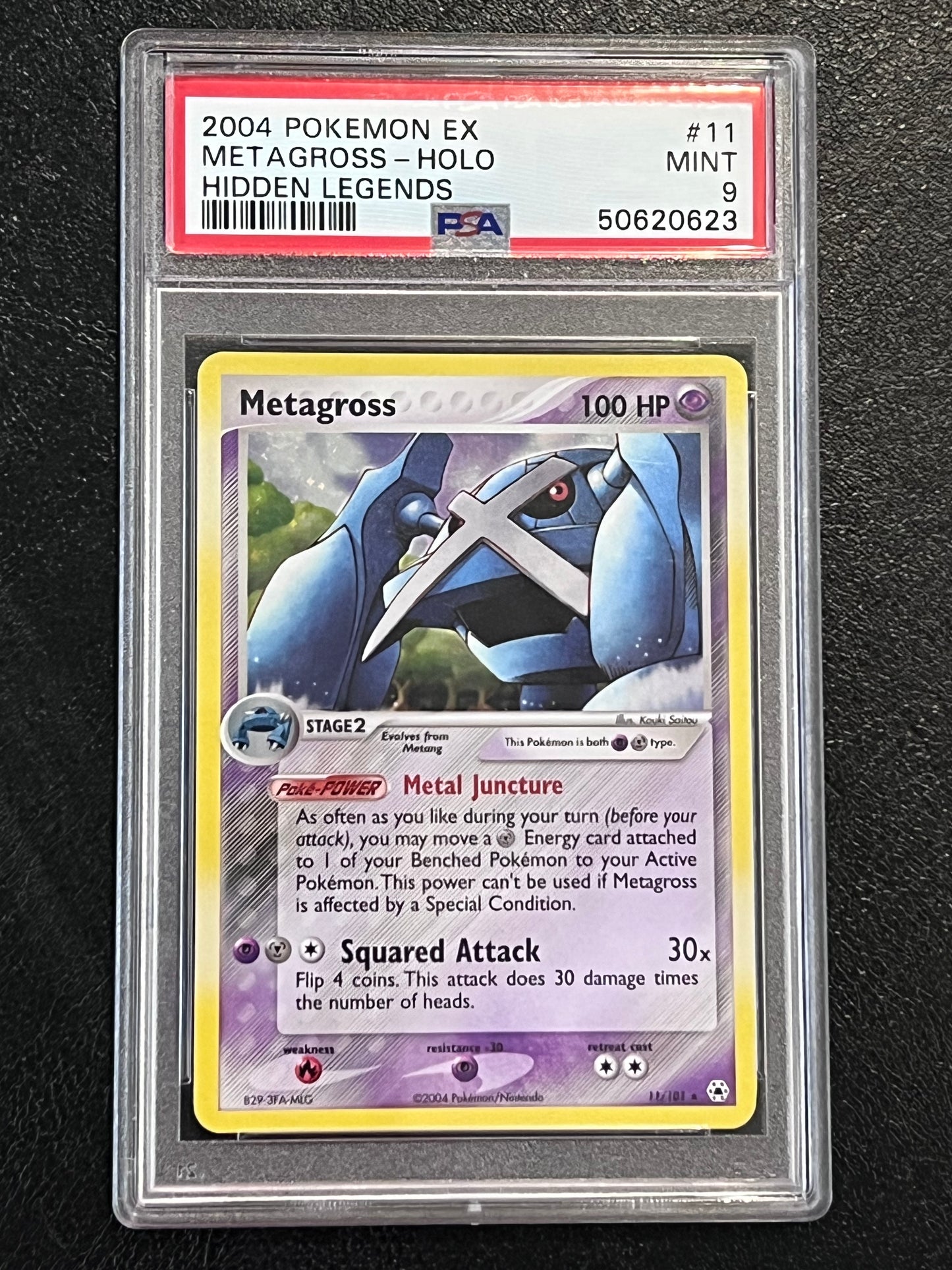 PSA Metagross - 11/101 Hidden Legends Holo MINT Grade 9