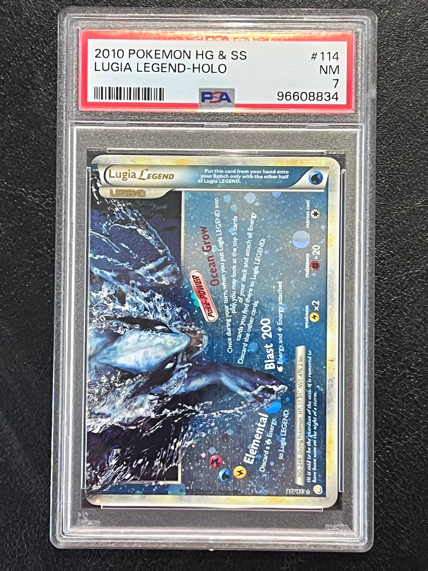 PSA Lugia Legend - 113/123 & 114/123 Heart Gold/Soul Silver Holos Sequential NEARMINT Grade 7 slabs x 2