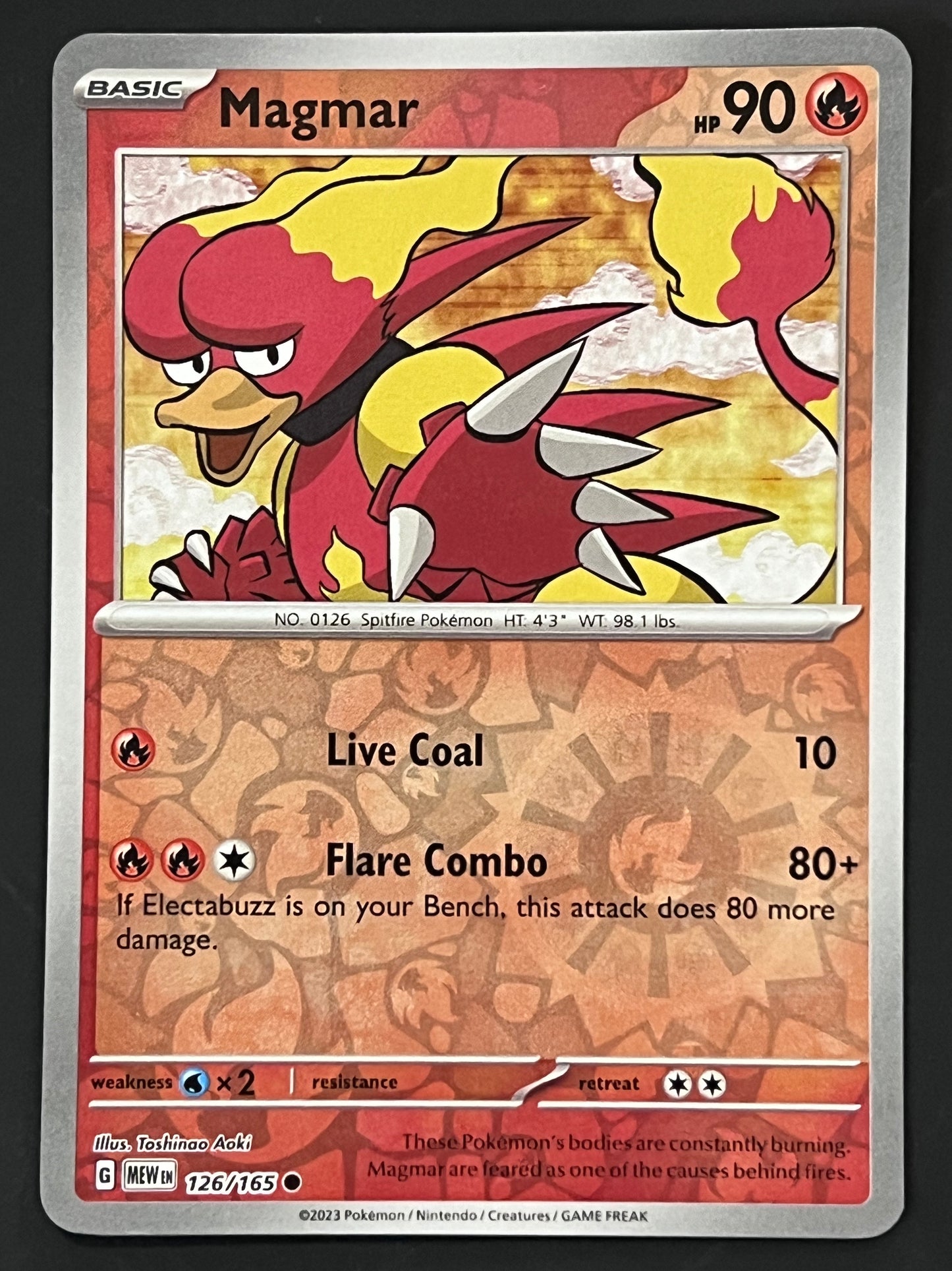 126/165 Magmar - Pokémon 151 Common Reverse