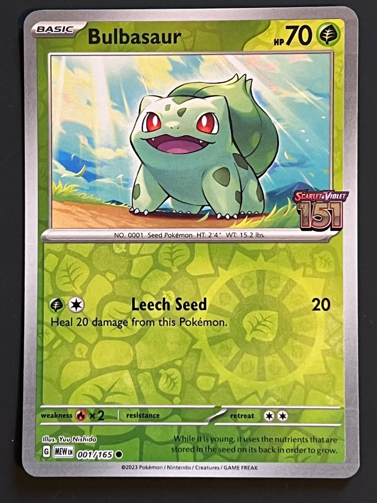 001/165 Bulbasaur (STAMPED) - Pokémon 151 Best Buy Promo