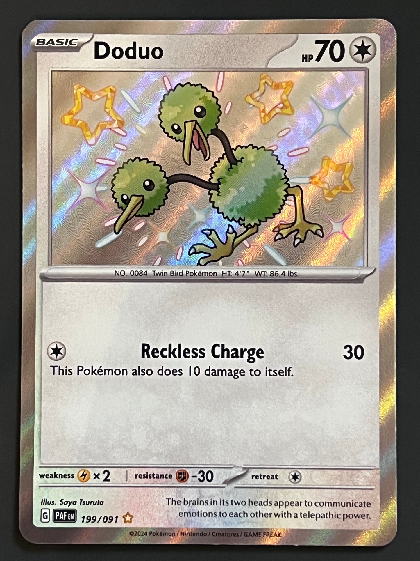 199/091 Doduo - Pokémon Paldean Fates Shiny Rare