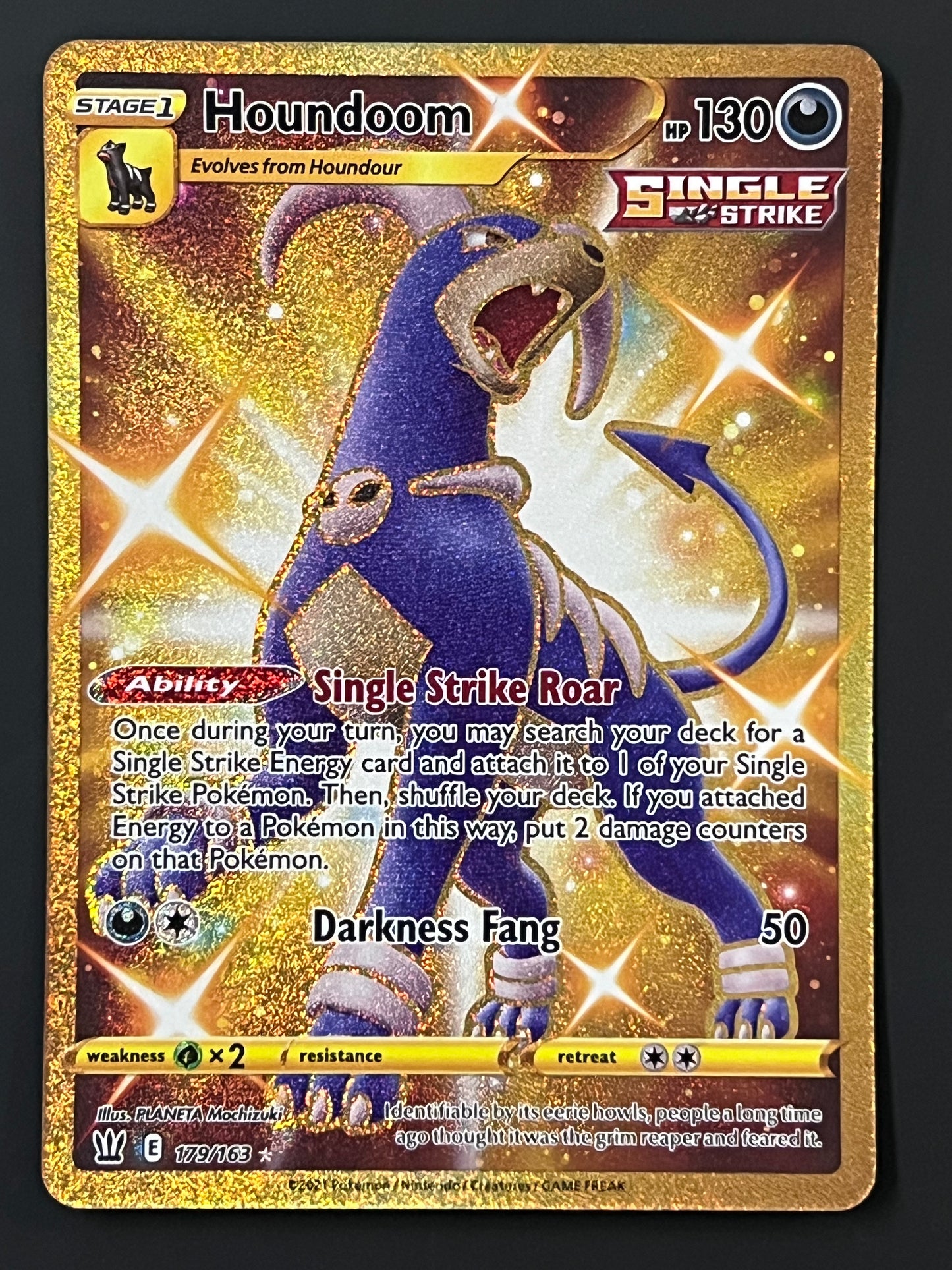 179/163 Houndoom - Pokémon Battle Styles Gold Secret Rare