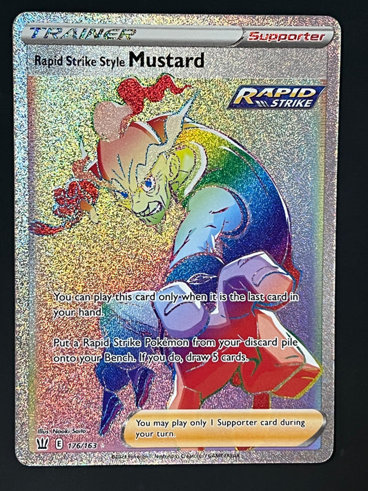 176/163 Rapid Strike Style Mustard - Pokémon Battle Styles Rainbow Secret Rare