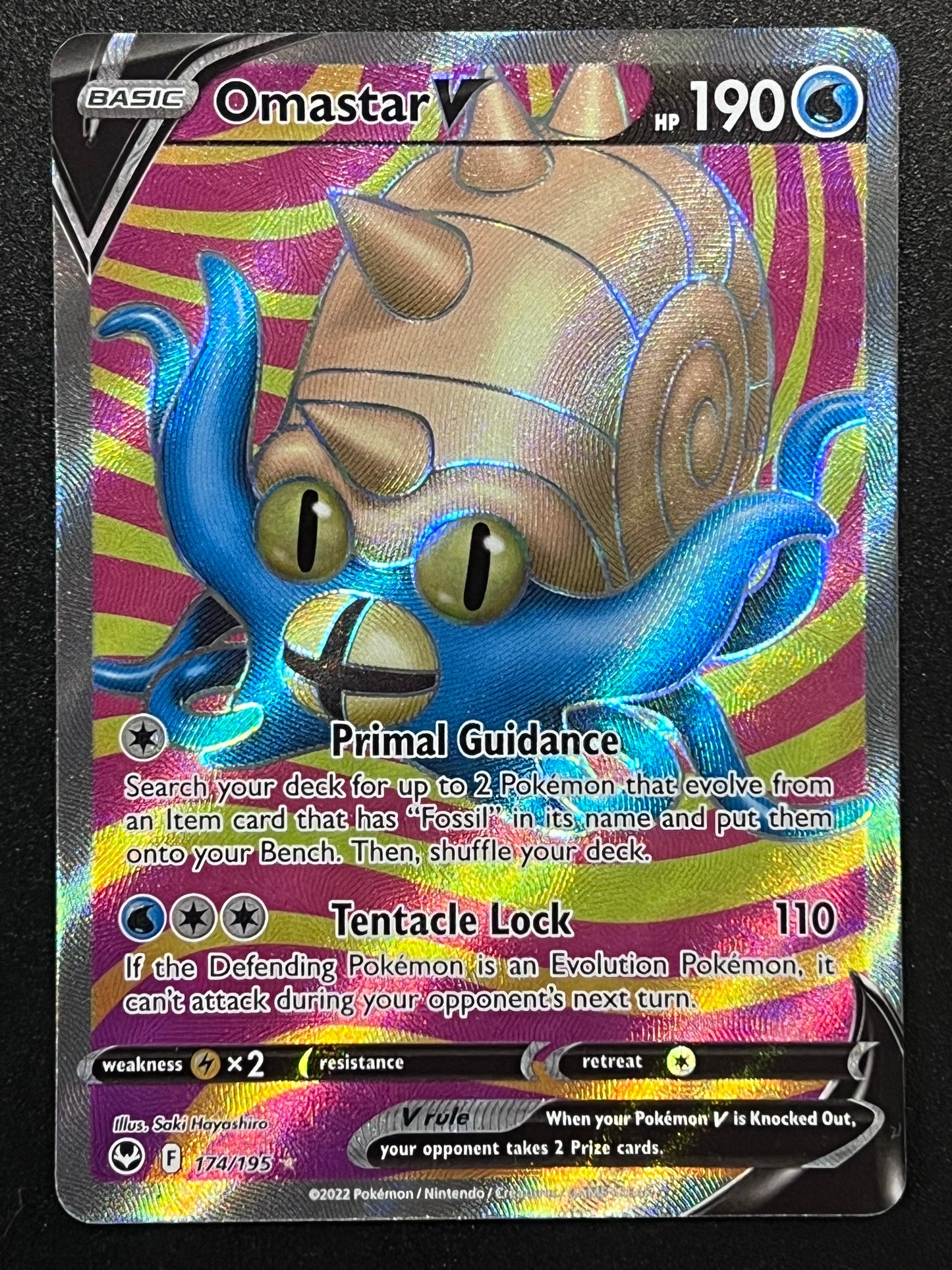 174/195 Omastar V - Pokémon Silver Tempest Full Art