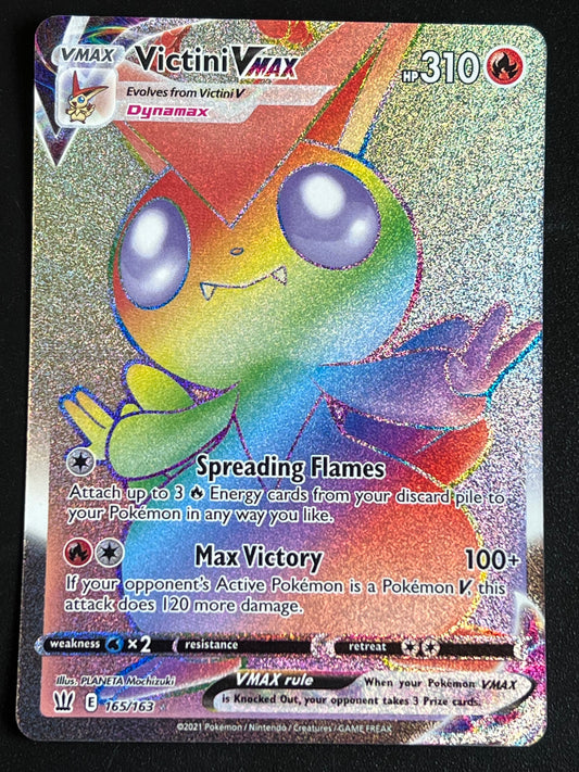 165/163 Victini VMax - Pokémon Battle Styles Rainbow Secret Rare