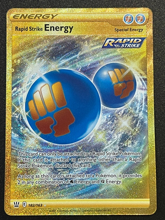 182/163 Rapid Strike Energy - Pokémon Battle Styles Gold Secret Rare