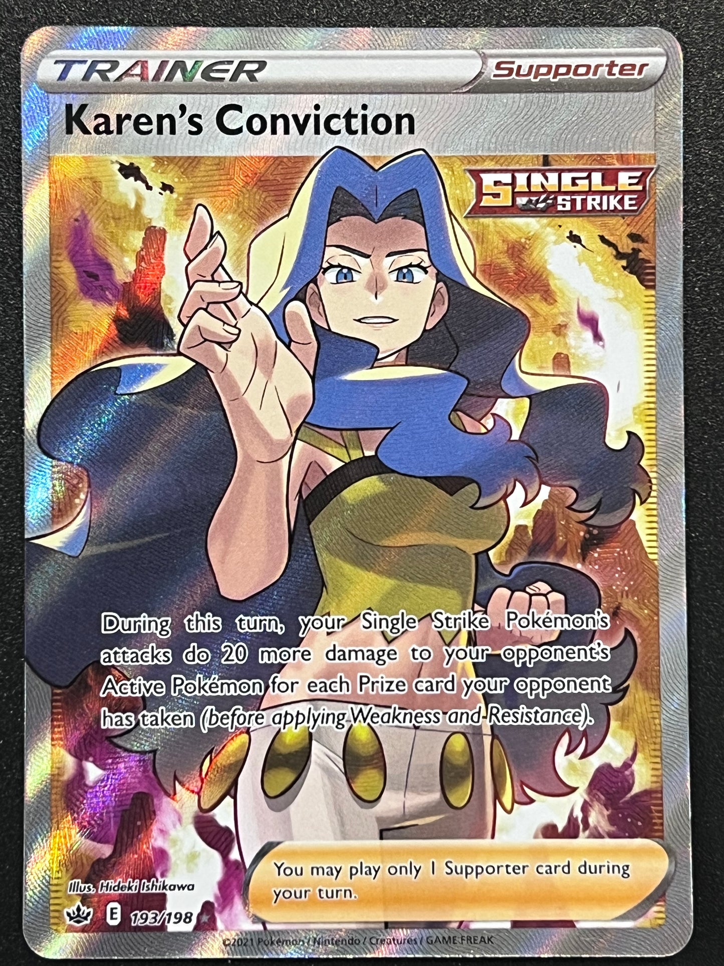 193/198 Karen’s Conviction - Pokémon Chilling Reign Full Art