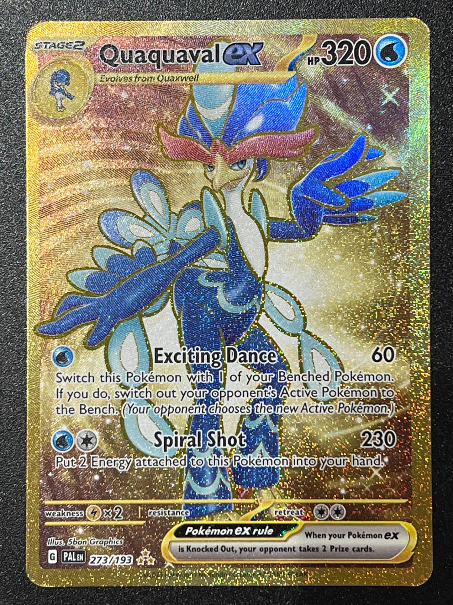 273/193 Quaquaval Ex - Pokémon Paldea Evolved Hyper Rare
