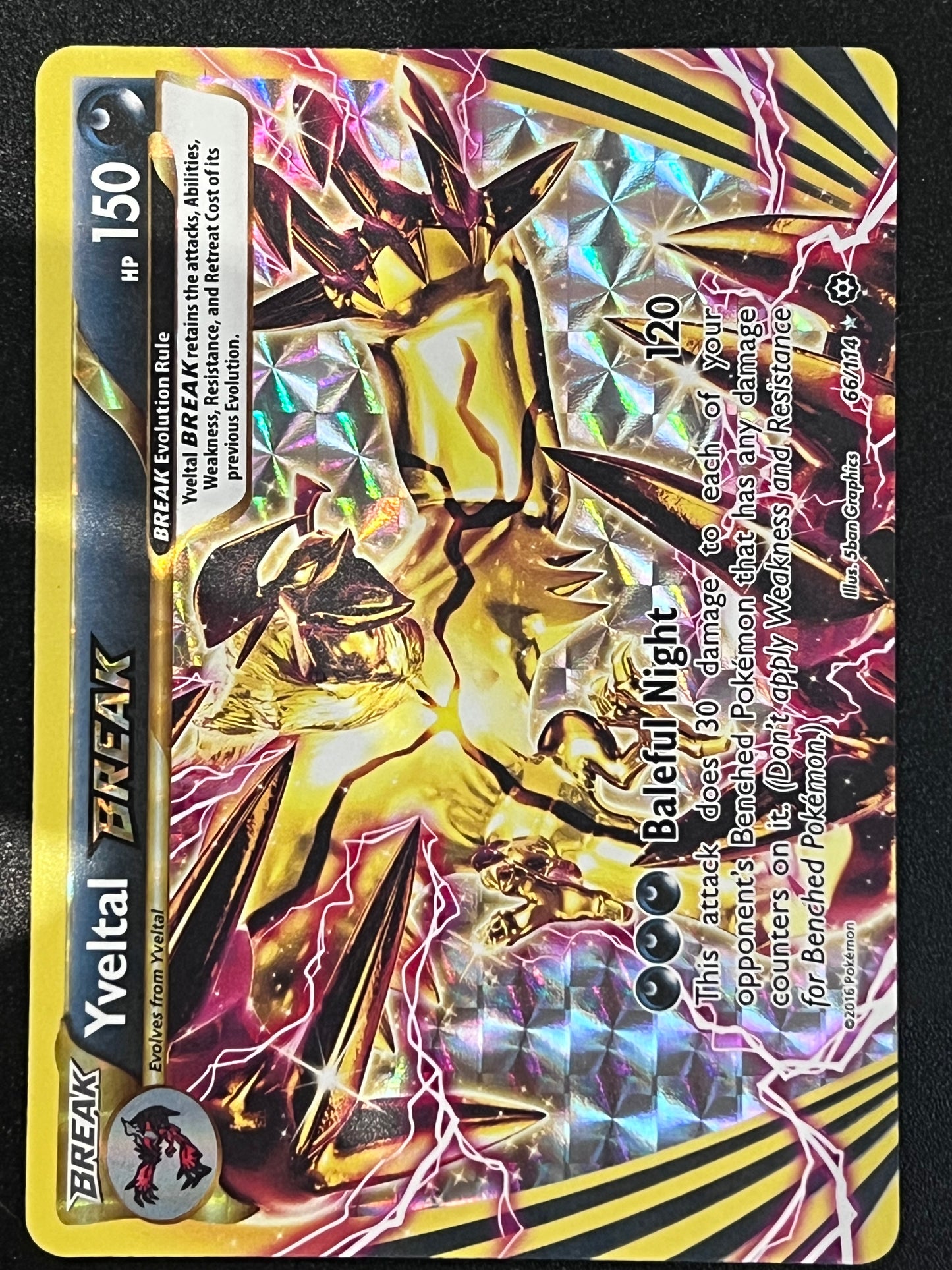 Yveltal Break - 66/114 Steam Siege Rare Holo Break