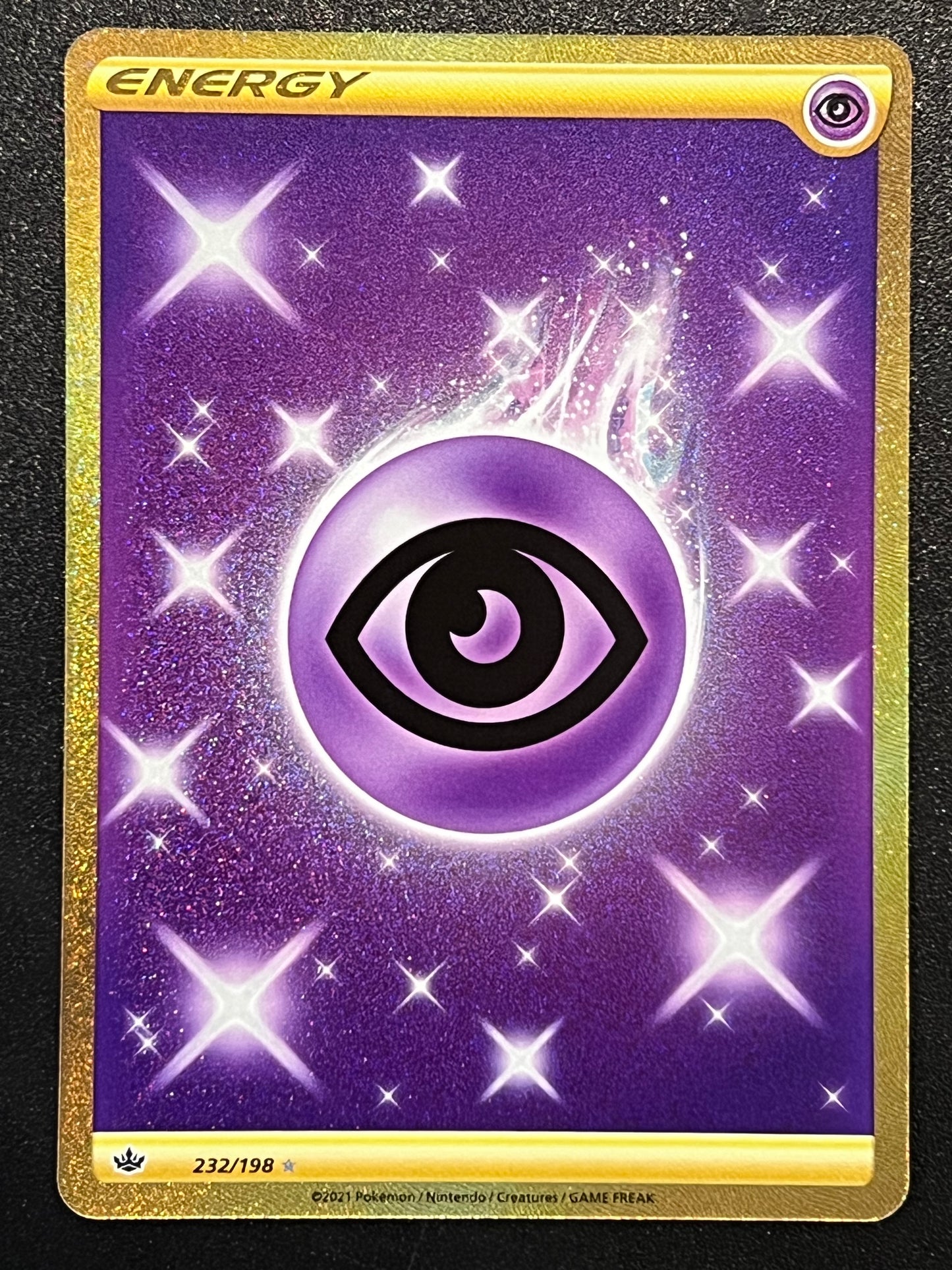 232/198 Psychic Energy - Pokémon Chilling Reign Gold Secret Rare