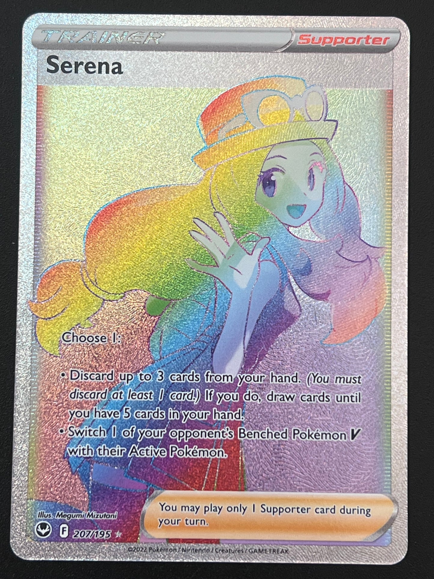 207/195 Serena - Pokémon Silver Tempest Rainbow Secret Rare