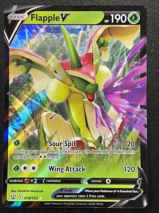 018/163 Flapple V - Pokémon Battle Styles Ultra Rare