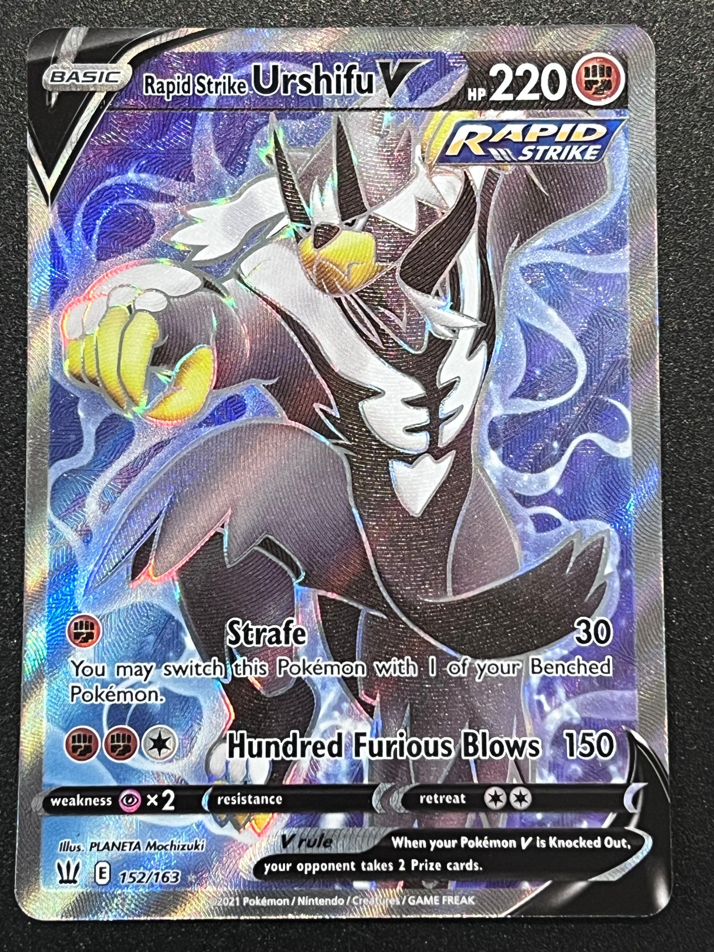 152/163 Rapid Strike Urshifu V - Pokémon Battle Styles Full Art