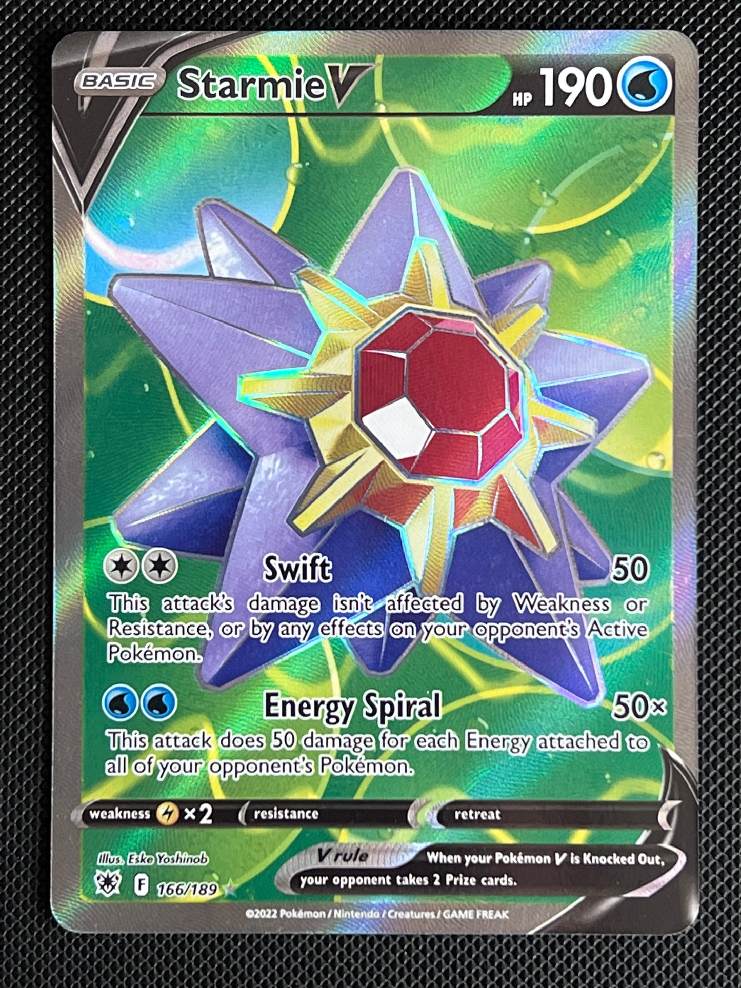 Starmie V - 166/189 Astral Radiance Rare Holo Full Art