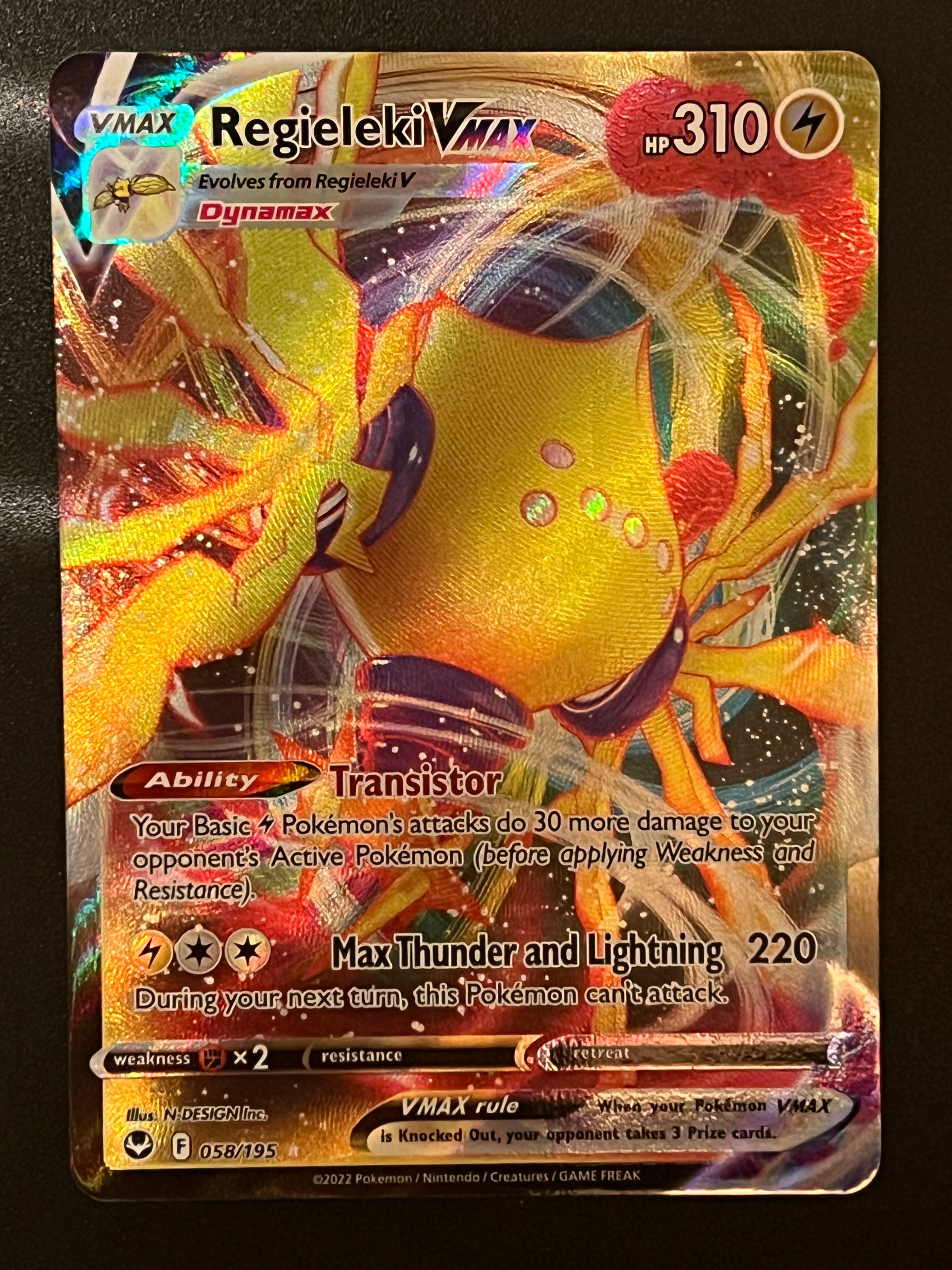 058/195 Regieleki VMax - Pokmon Silver Tempest Ultra Rare Jarvvos 058/195 Regieleki VMax - Pokmon Silver Tempest Ultra Rare Jarvvos