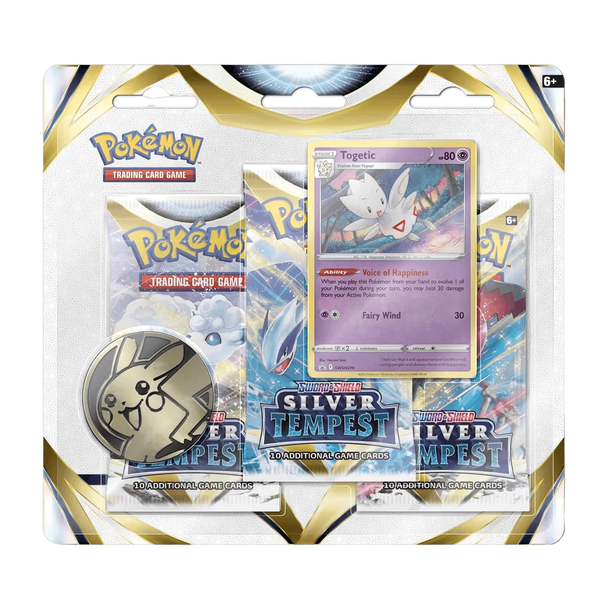 Pokémon TCG: SwSh12 - Silver Tempest 3 Booster Blister (Togetic)