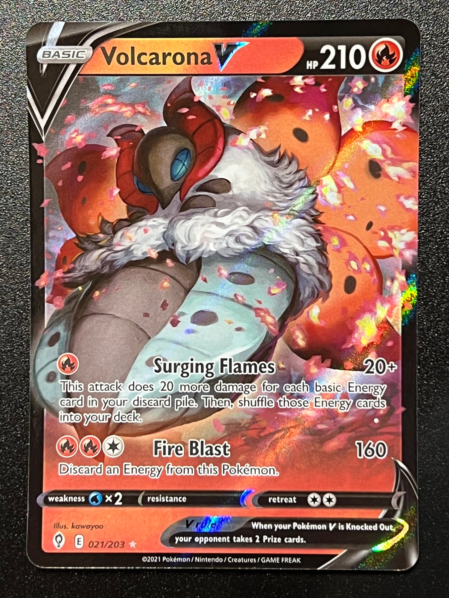 021/203 Volcarona V - Evolving Skies Ultra Rare