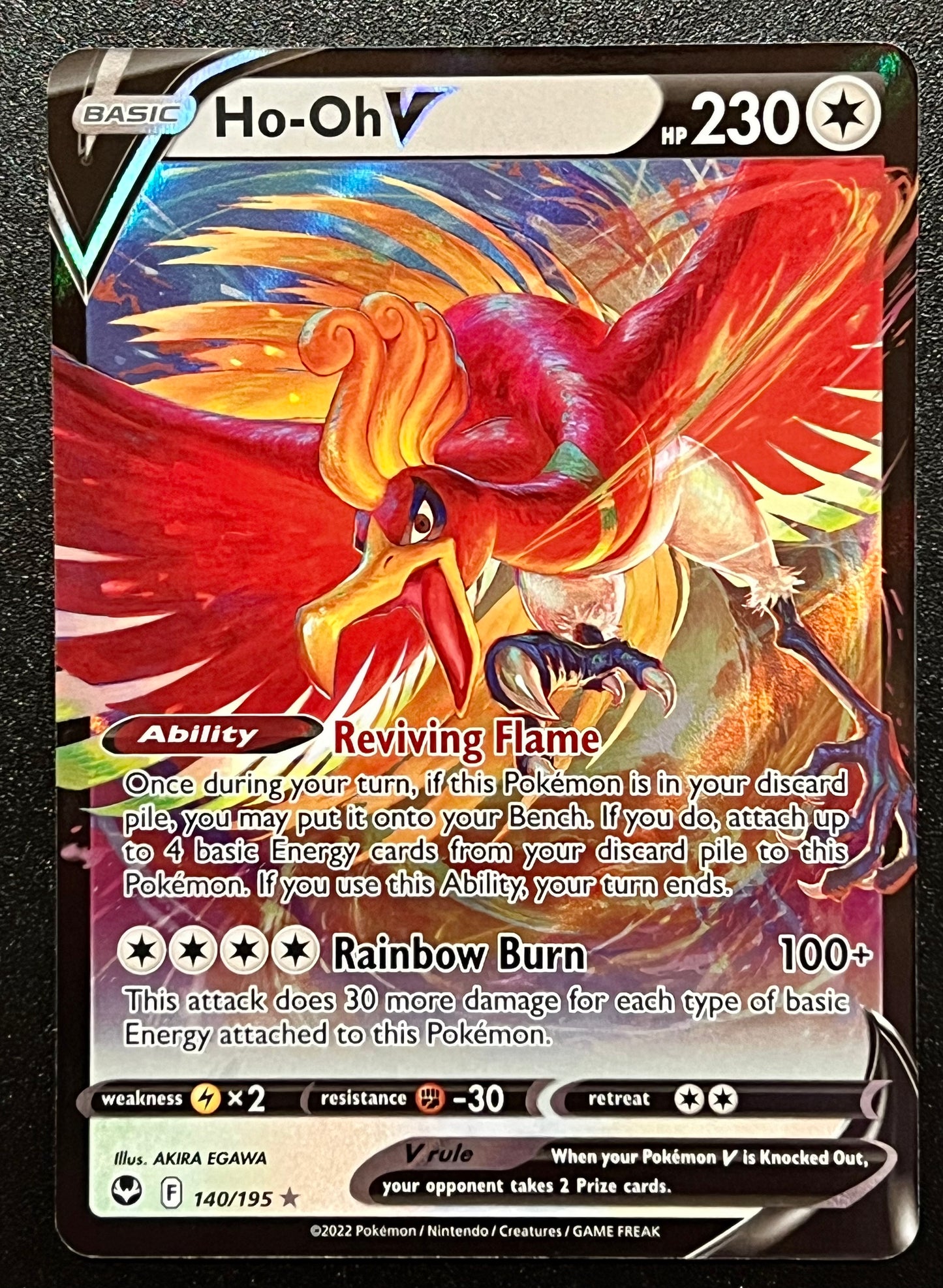 140/195 Ho-Oh V - Pokémon Silver Tempest Ultra Rare