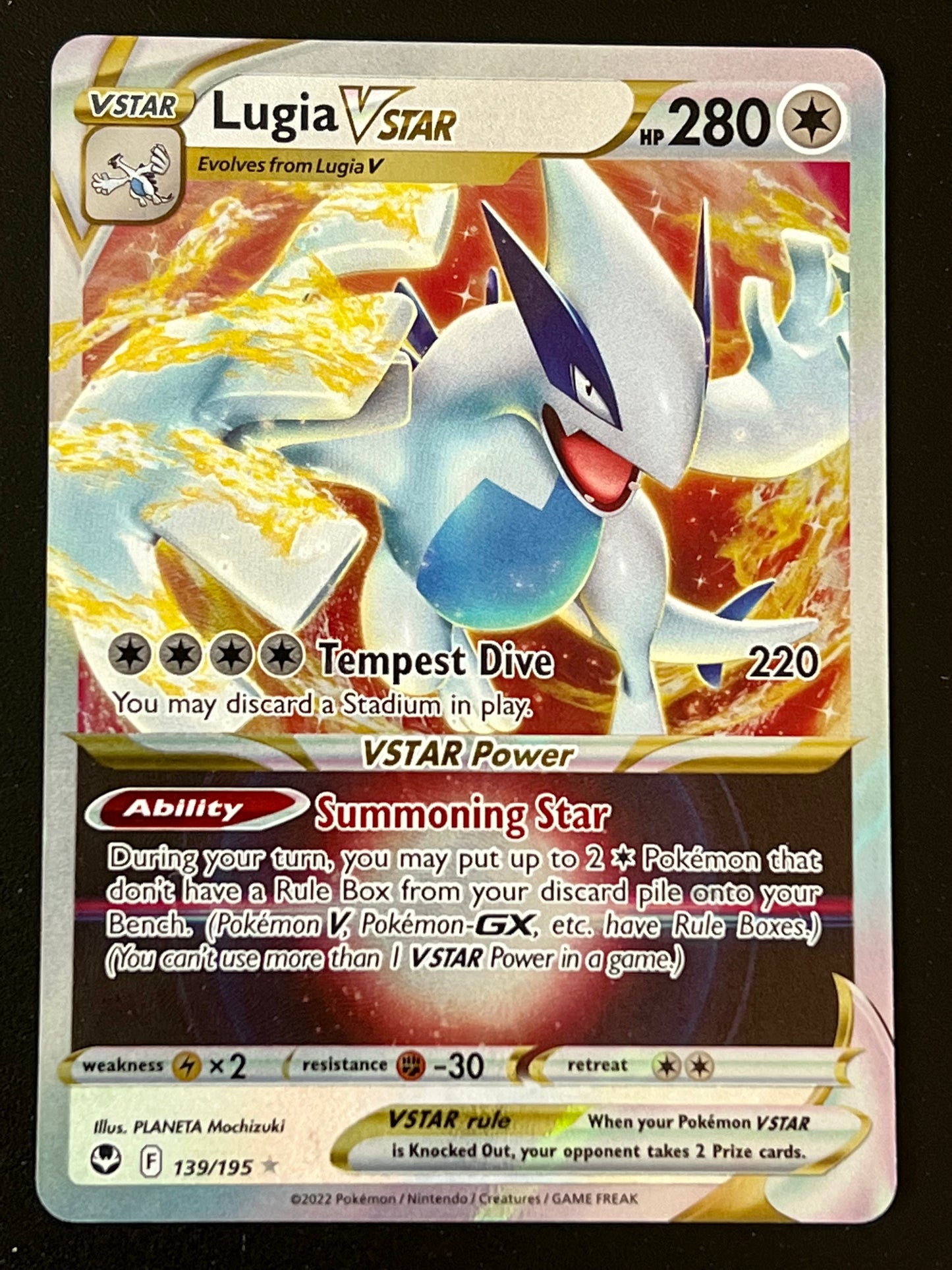 139/195 Lugia VStar - Pokémon Silver Tempest Ultra Rare