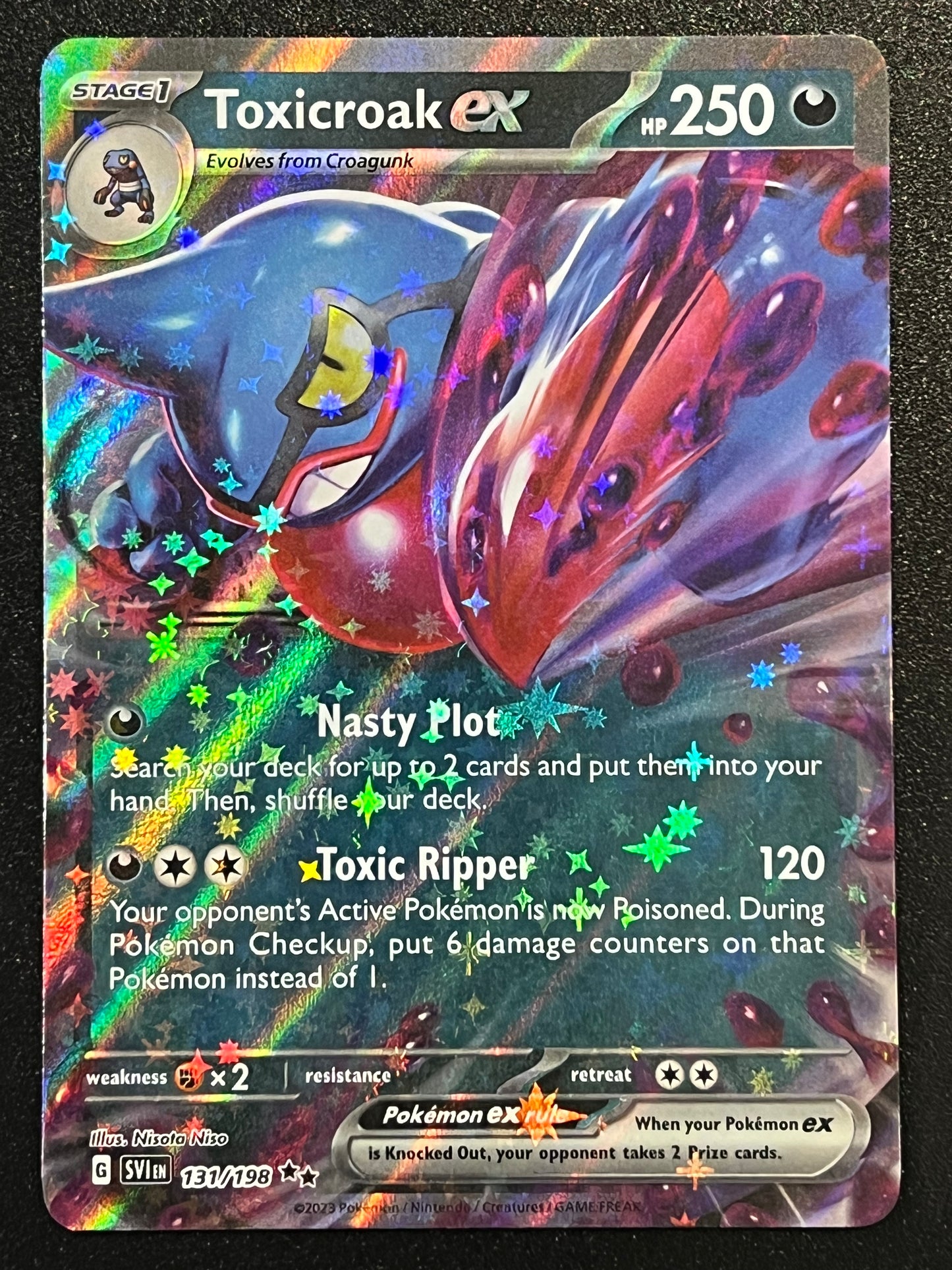 131/198 Toxicroak Ex - Pokémon Scarlet/Violet Base Double Rare