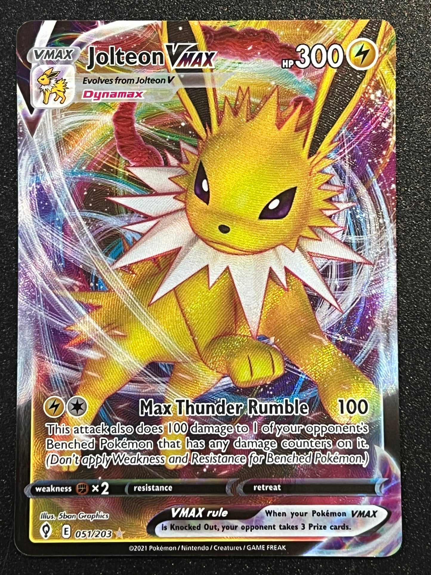 051/203 Jolteon VMax - Evolving Skies Ultra Rare