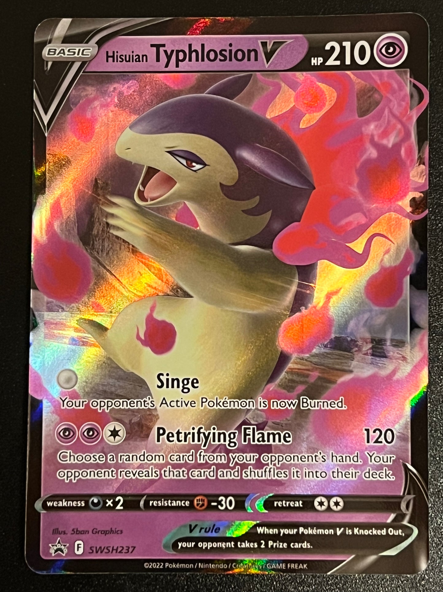 SWSH237 Hisuian Typhlosion V - Black Star Promo