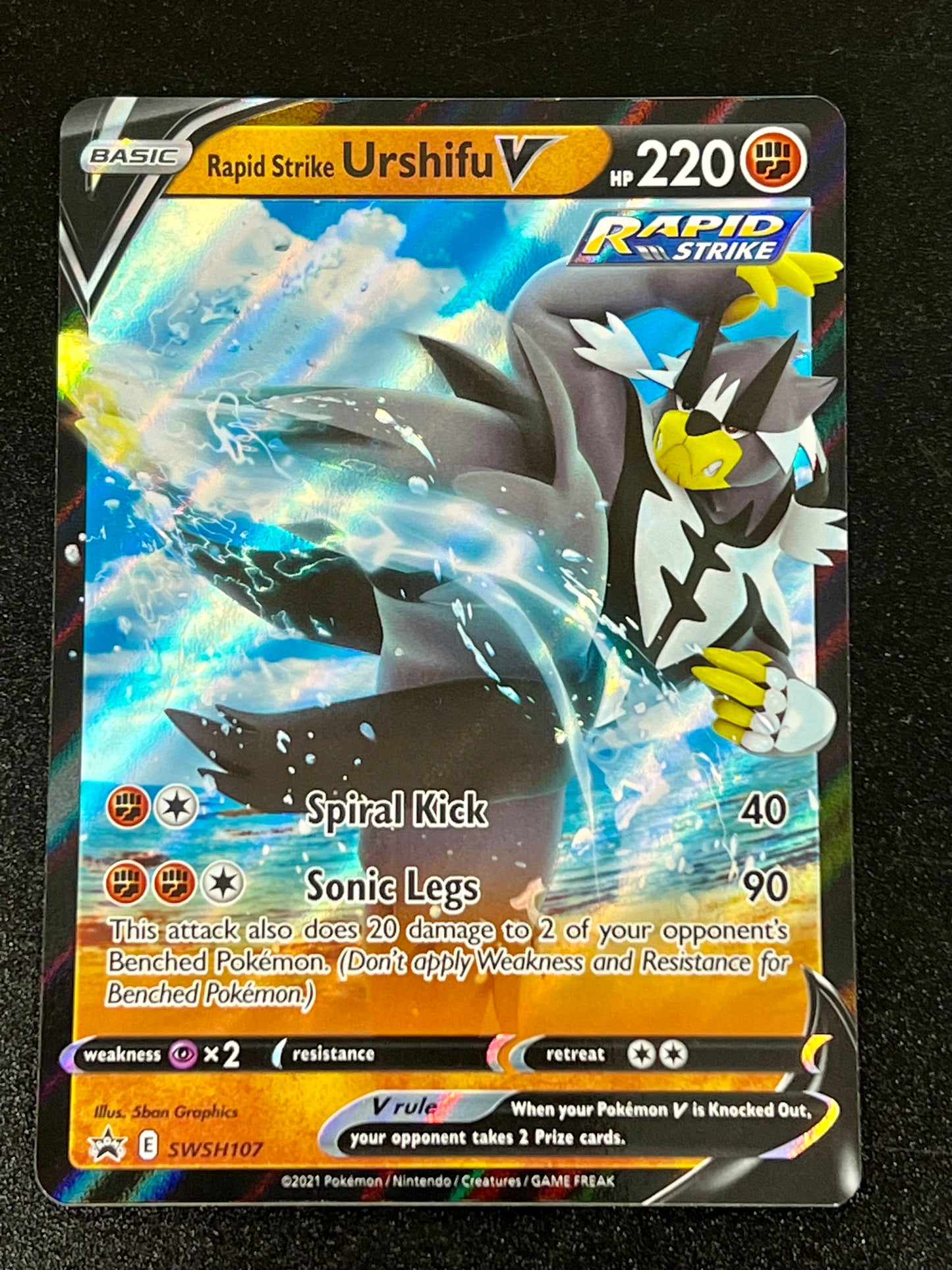 SWSH107 Rapid Strike Urshifu V - Black Star Promo