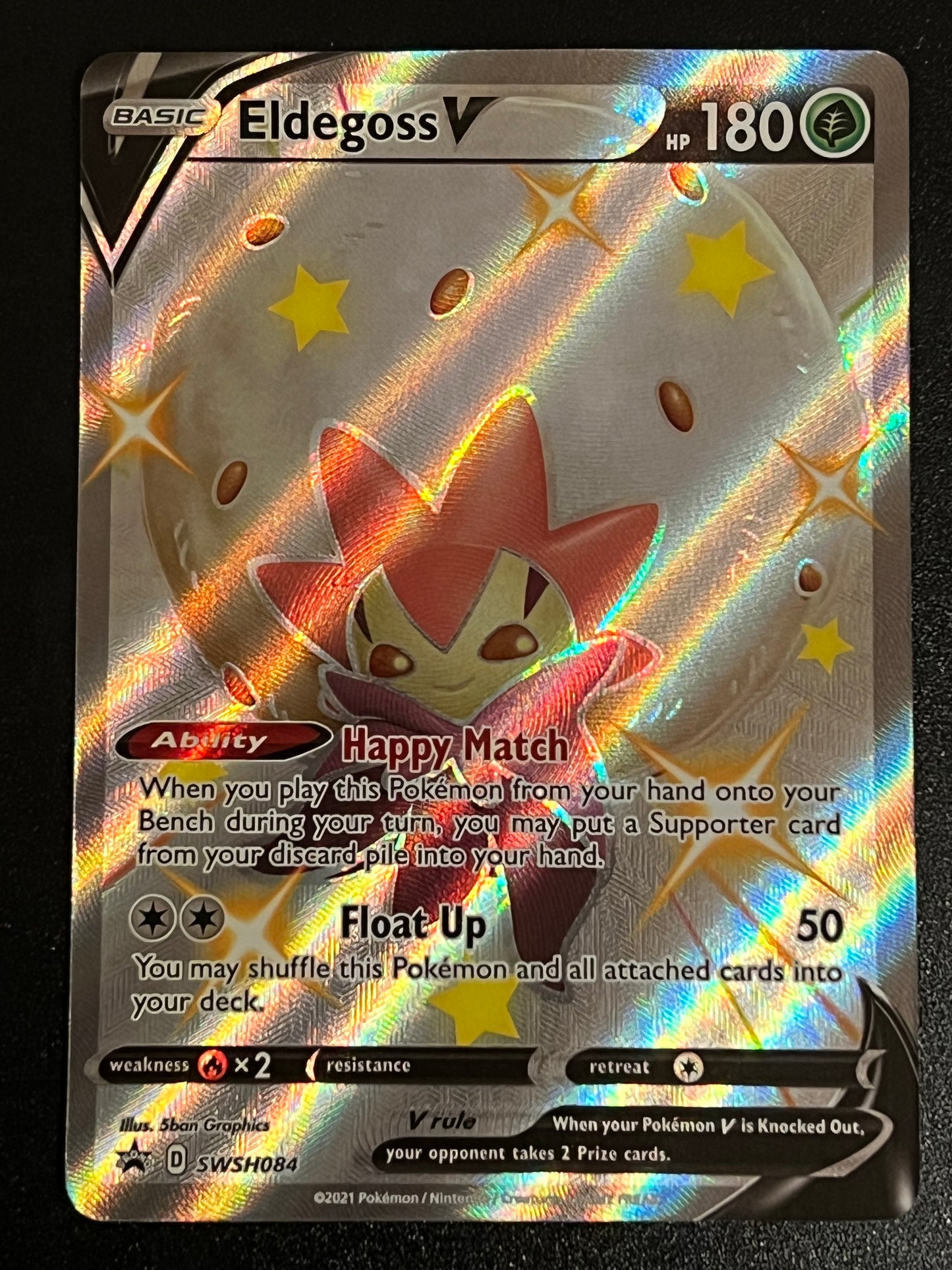 SWSH084 Eldegoss V - Black Star Promo