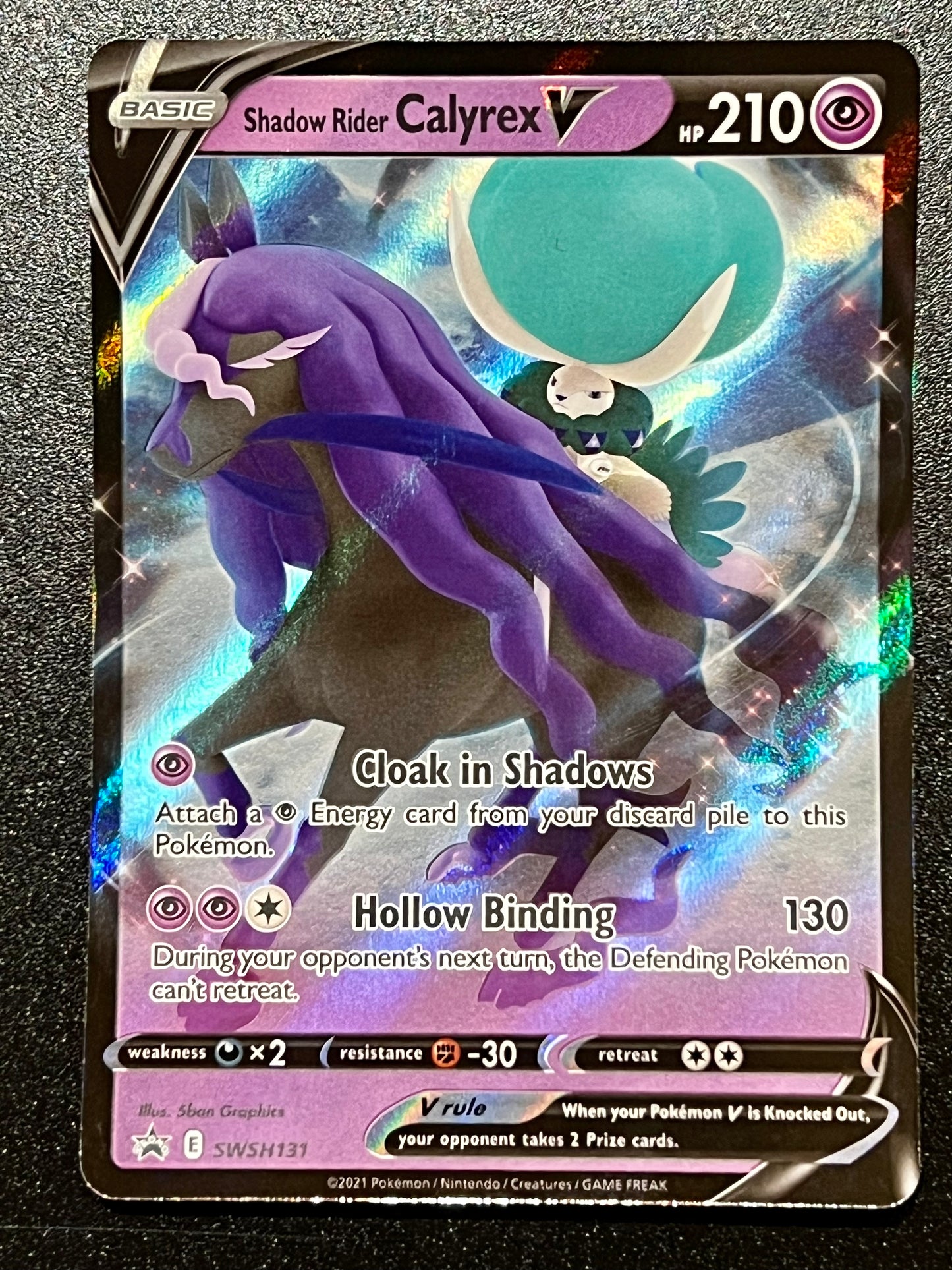 SWSH131 Shadow Rider Calyrex V - Black Star Promo
