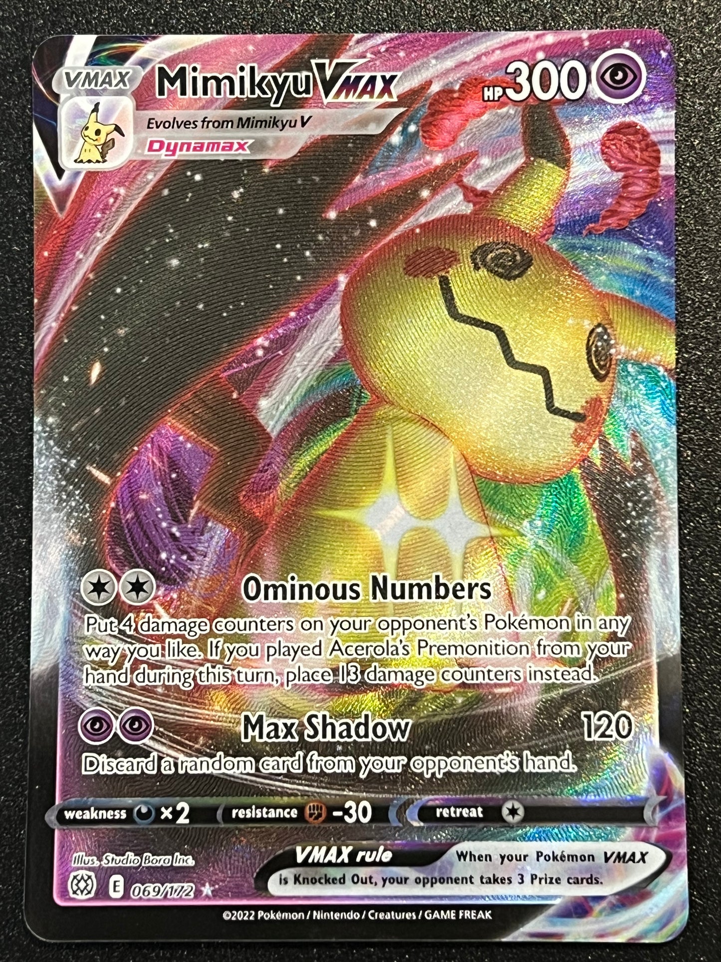 069/172 Mimikyu VMax - Pokémon Brilliant Stars Ultra Rare