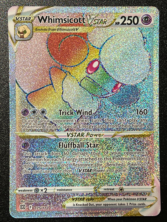 175/172 Whimsicott VStar - Brilliant Stars Rainbow Secret Rare