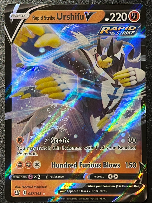 087/163 Rapid Strike Urshifu V - Pokémon Battle Styles Ultra Rare