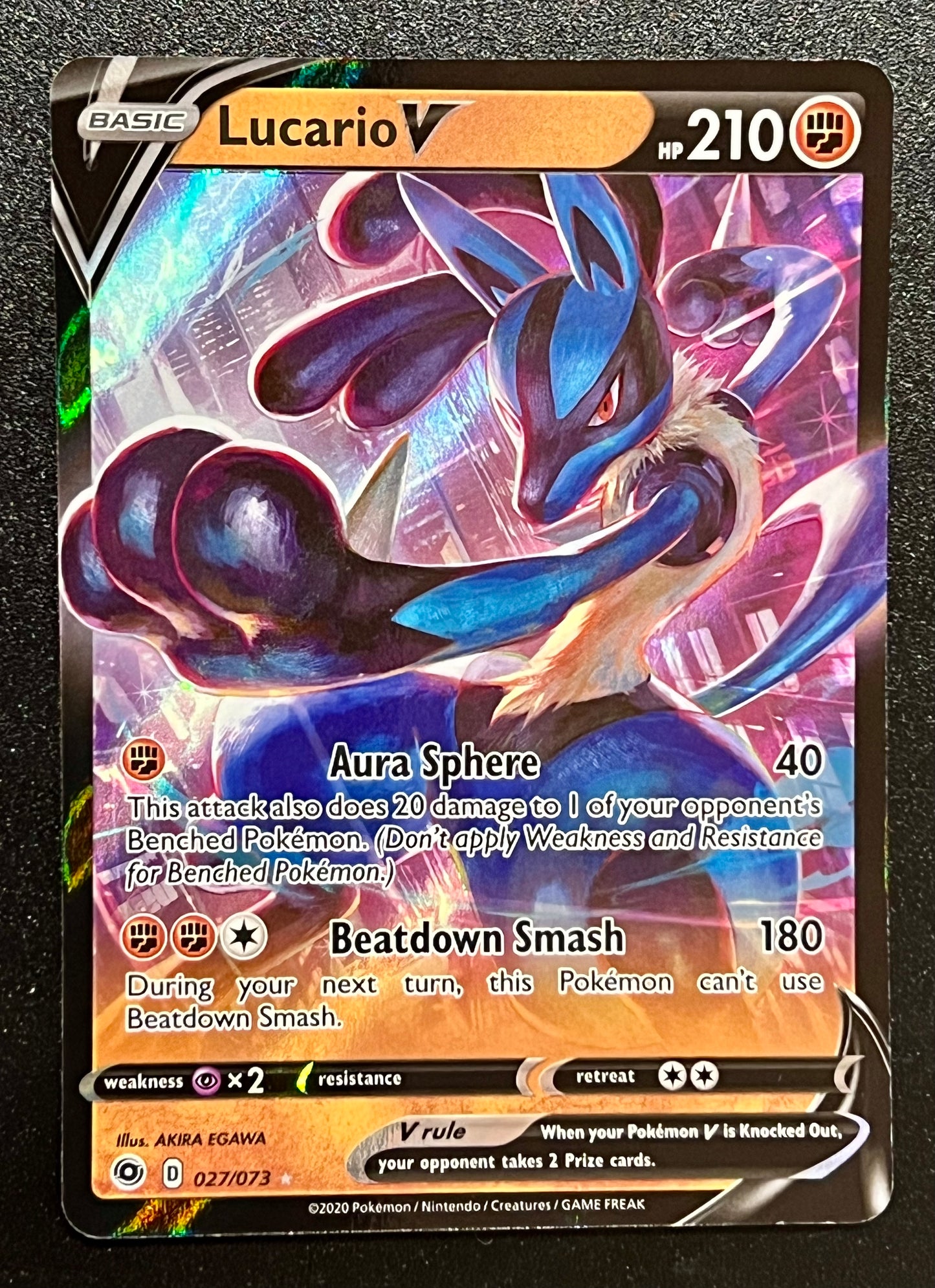 027/073 Lucario V - Pokémon Champions Path Ultra Rare