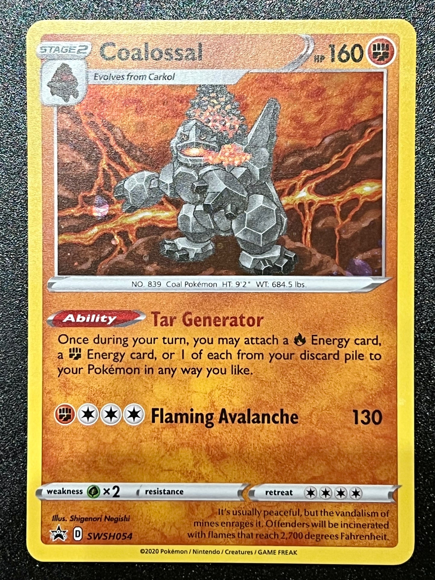 SWSH054 Coalossal - Black Star Promo