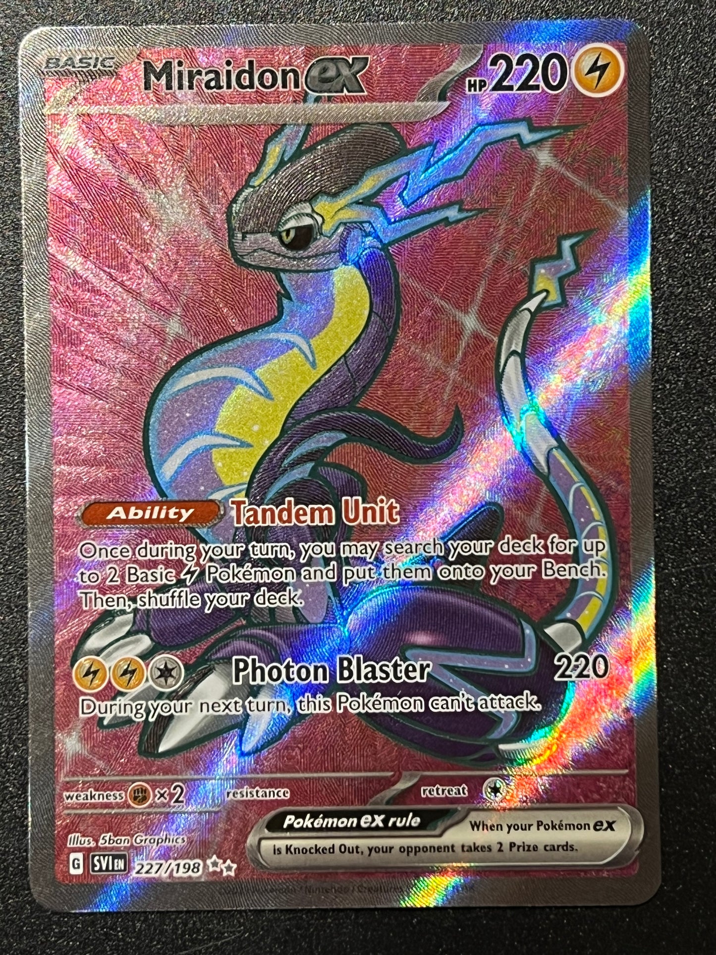 227/198 Miraidon Ex - Pokémon Scarlet/Violet Base Ultra Rare