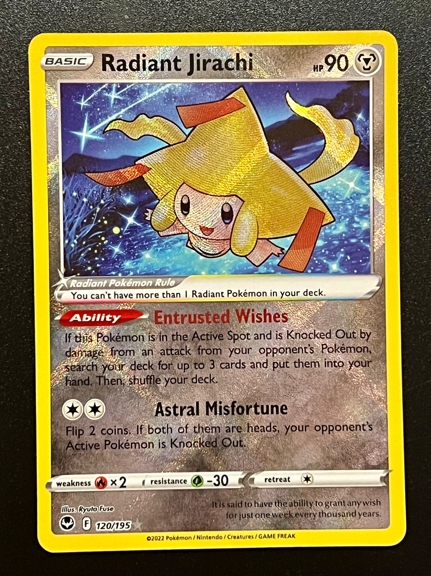 120/195 Radiant Jirachi - Pokémon Silver Tempest Radiant Rare