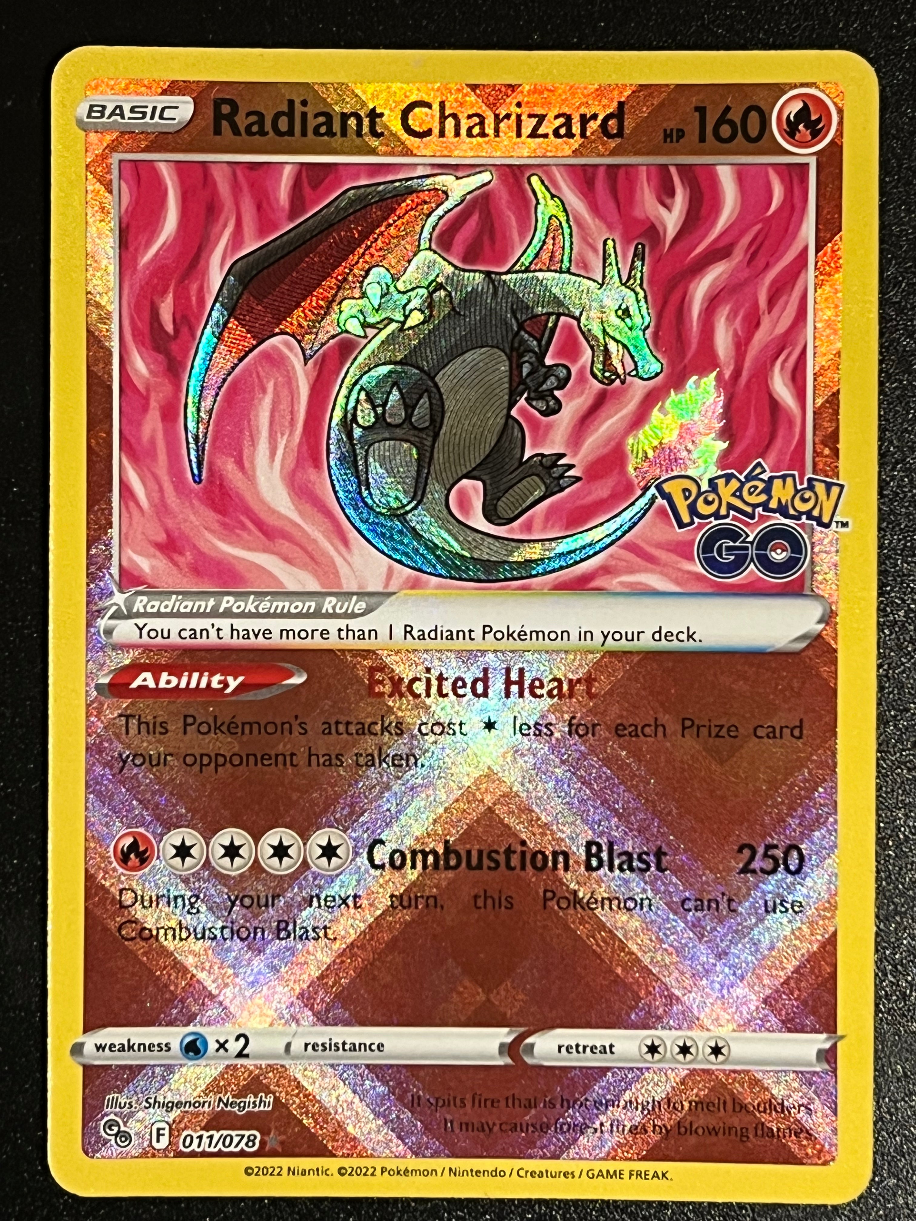 Radiant Charizard - 011/078 Pokmon Go Rare Holo Jarvvos Radiant Charizard - 011/078 Pokmon Go Rare Holo Jarvvos