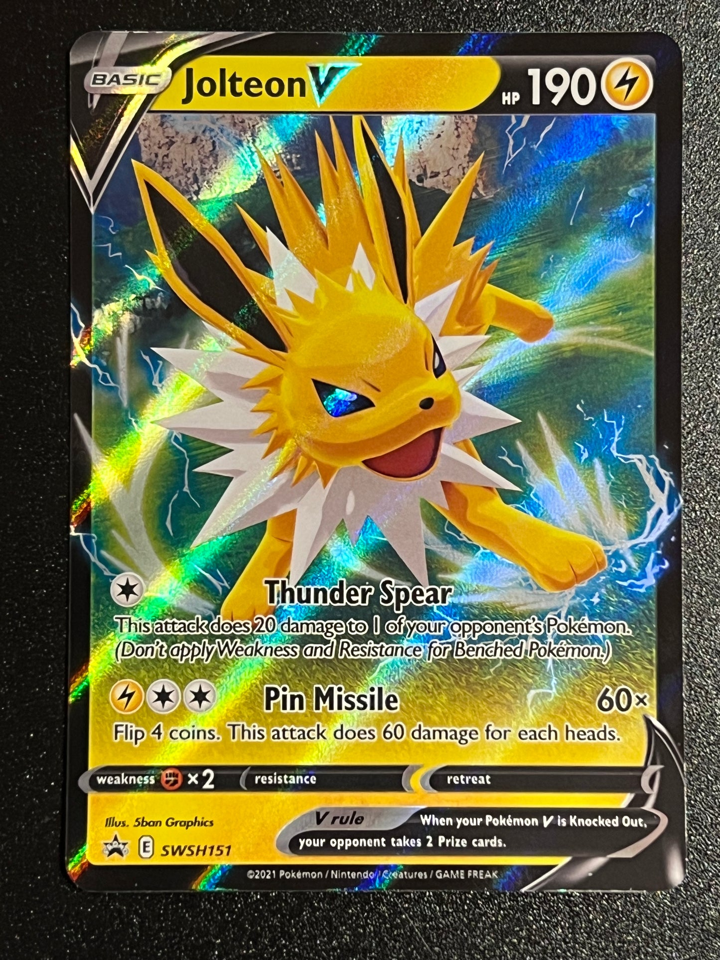 SWSH151 Jolteon V - Black Star Promo