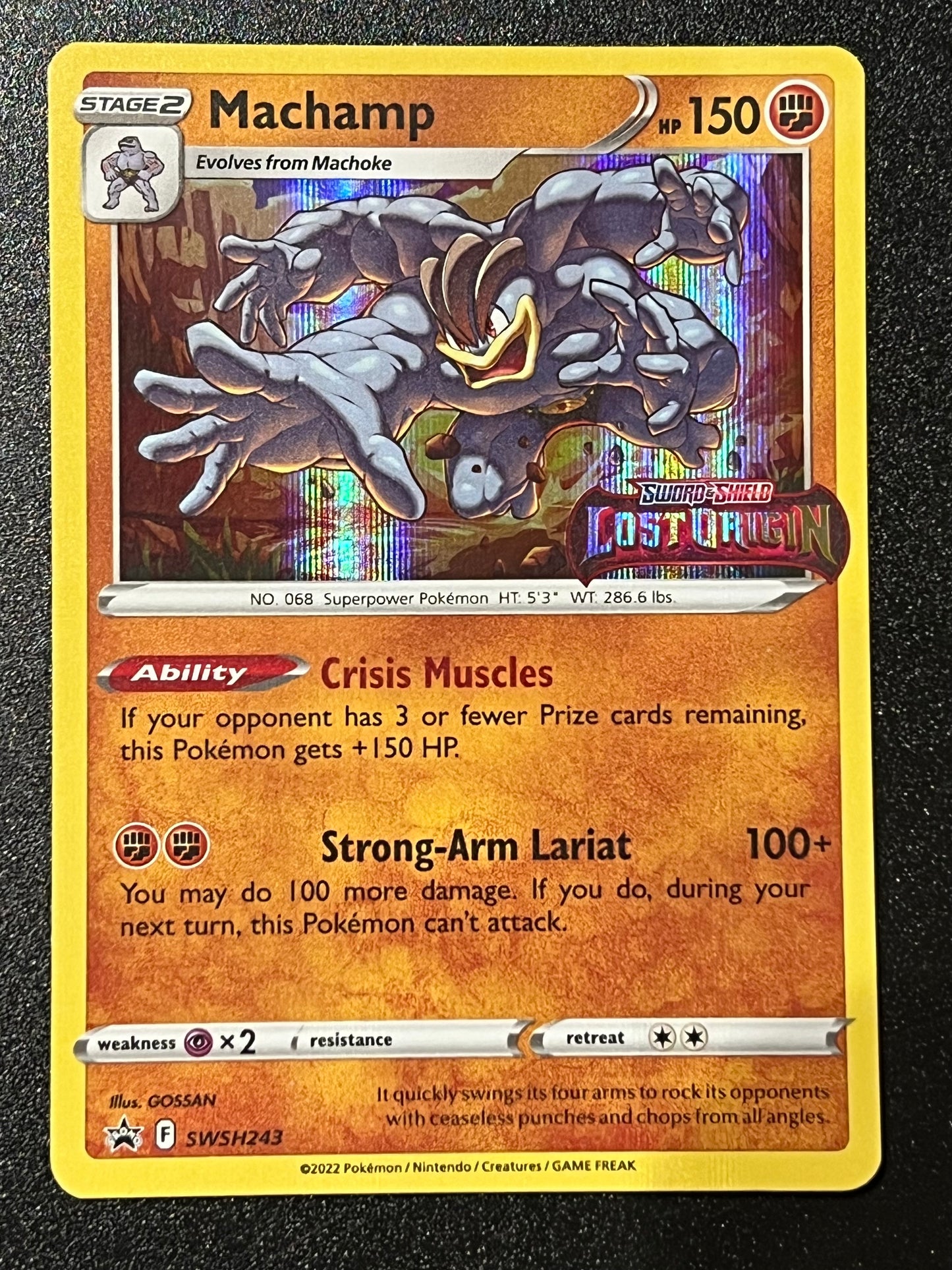 SWSH243 Machamp - Stamped Black Star Promo