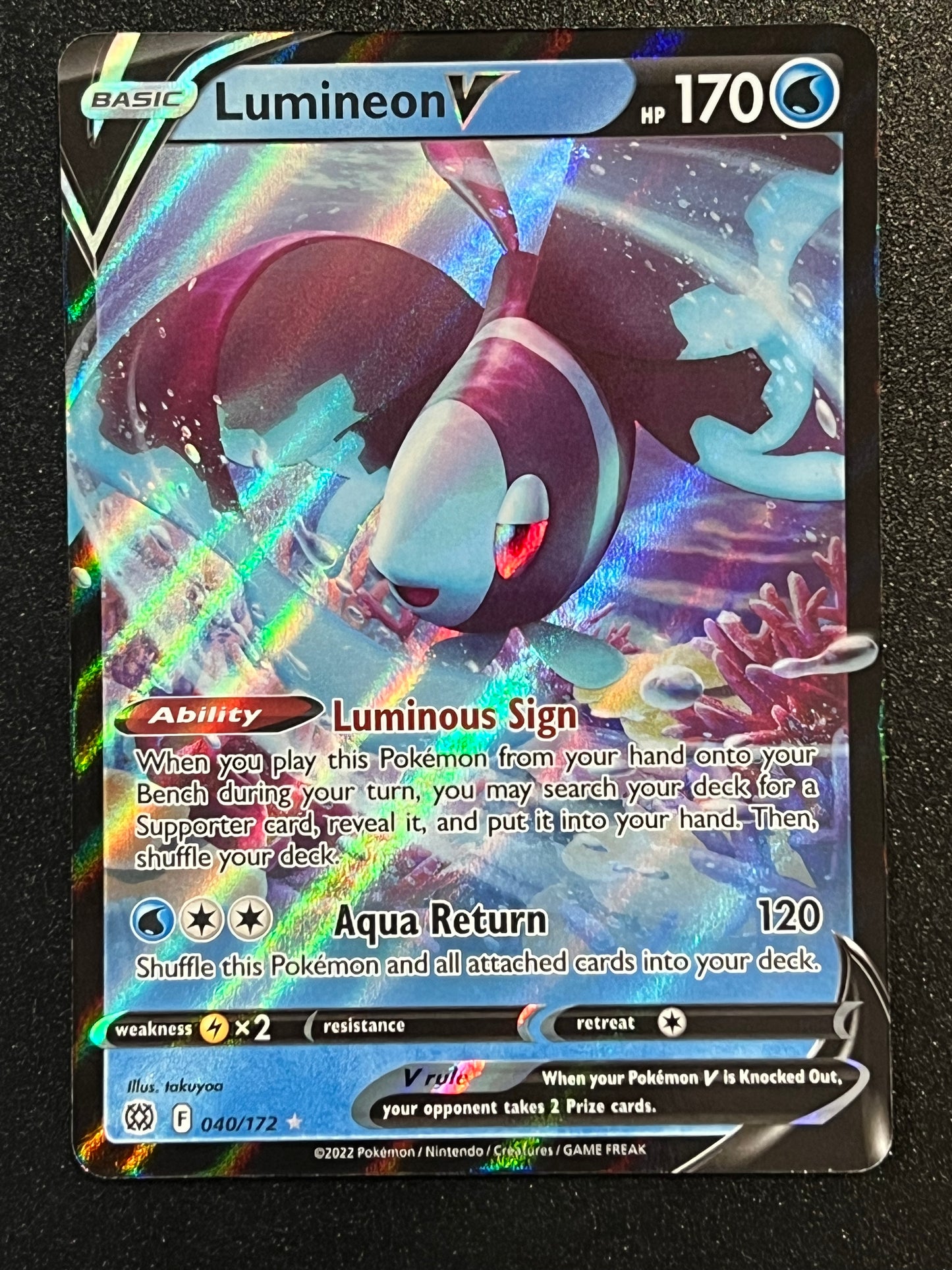 040/172 Lumineon V - Pokémon Brilliant Stars Ultra Rare
