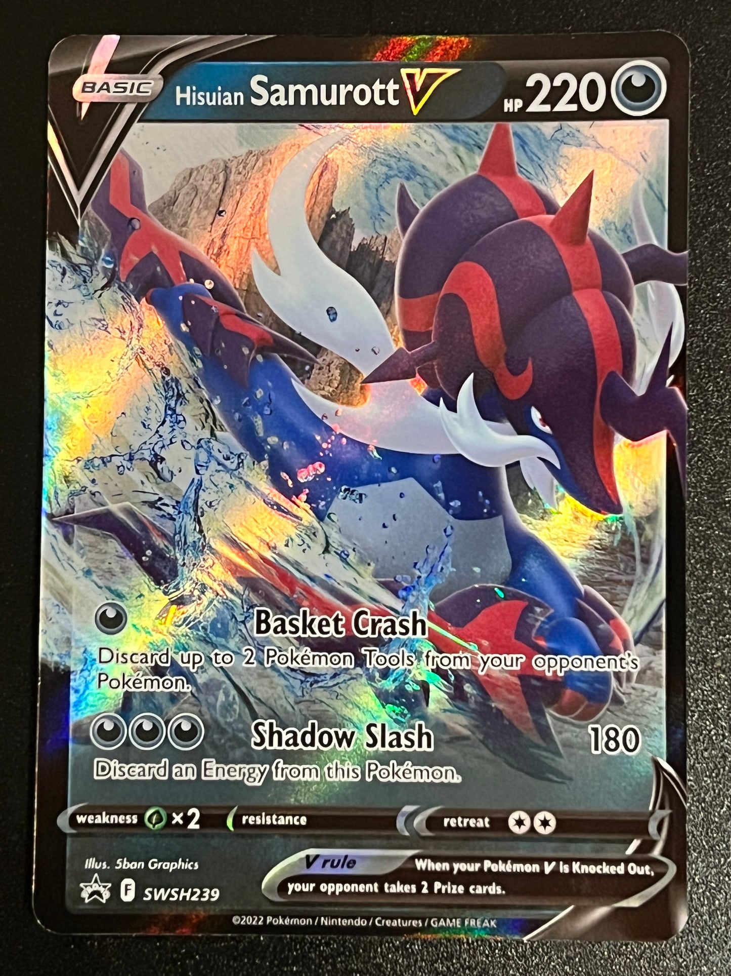 SWSH239 Hisuian Samurott V - Black Star Promo