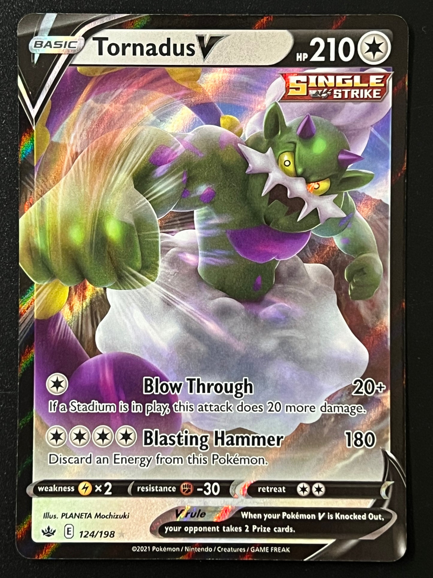 124/198 Tornadus V - Pokémon Chilling Reign Ultra Rare