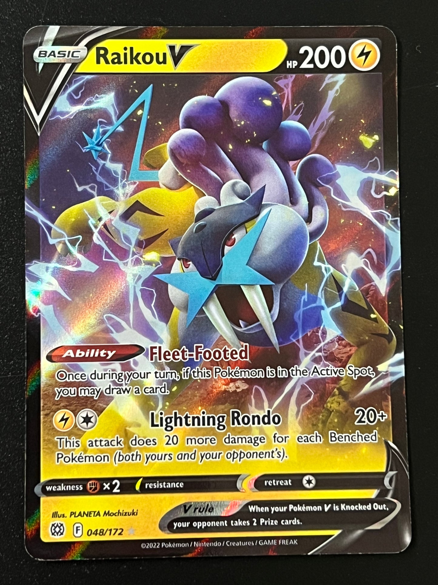 048/172 Raikou V - Pokémon Brilliant Stars Ultra Rare