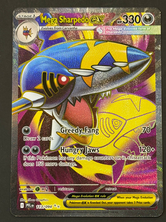 113/094 Mega Sharpedo Ex - Pokémon Phantasmal Flames Ultra Rare