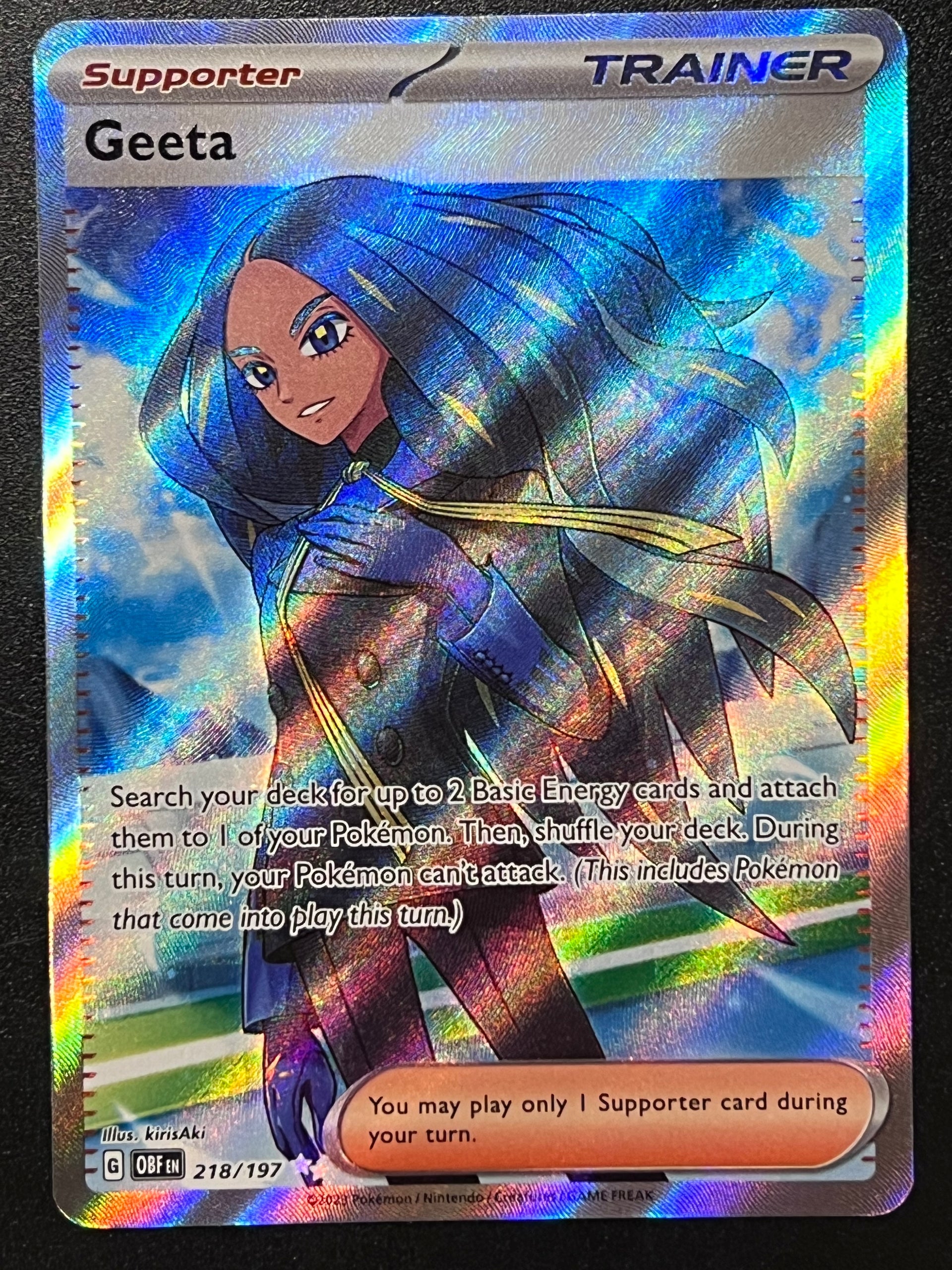 218/197 Geeta - Pokmon Obsidian Flames Ultra Rare Jarvvos 218/197 Geeta - Pokmon Obsidian Flames Ultra Rare Jarvvos
