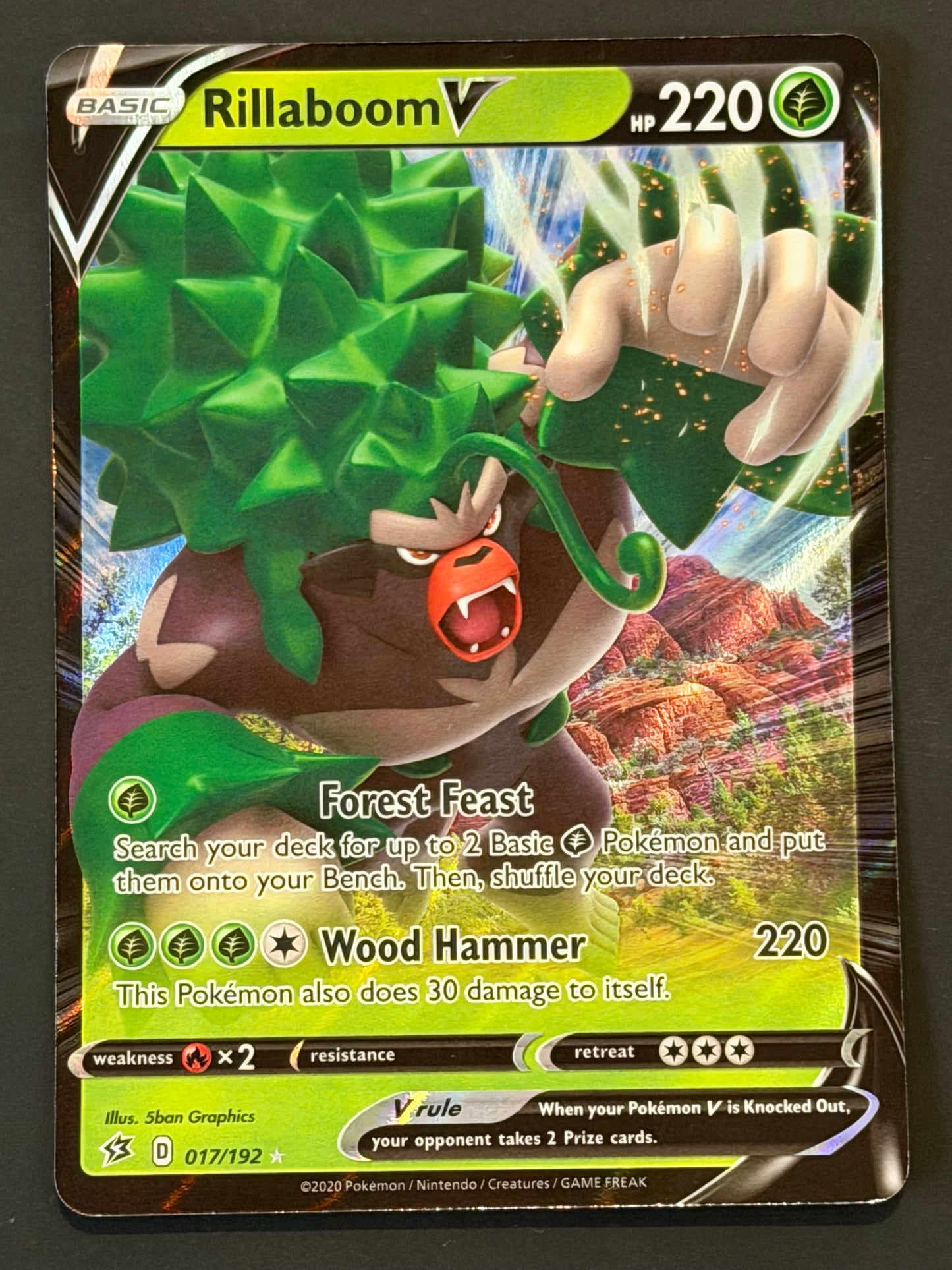 017/192 Rillaboom V - Pokémon Rebel Clash Ultra Rare