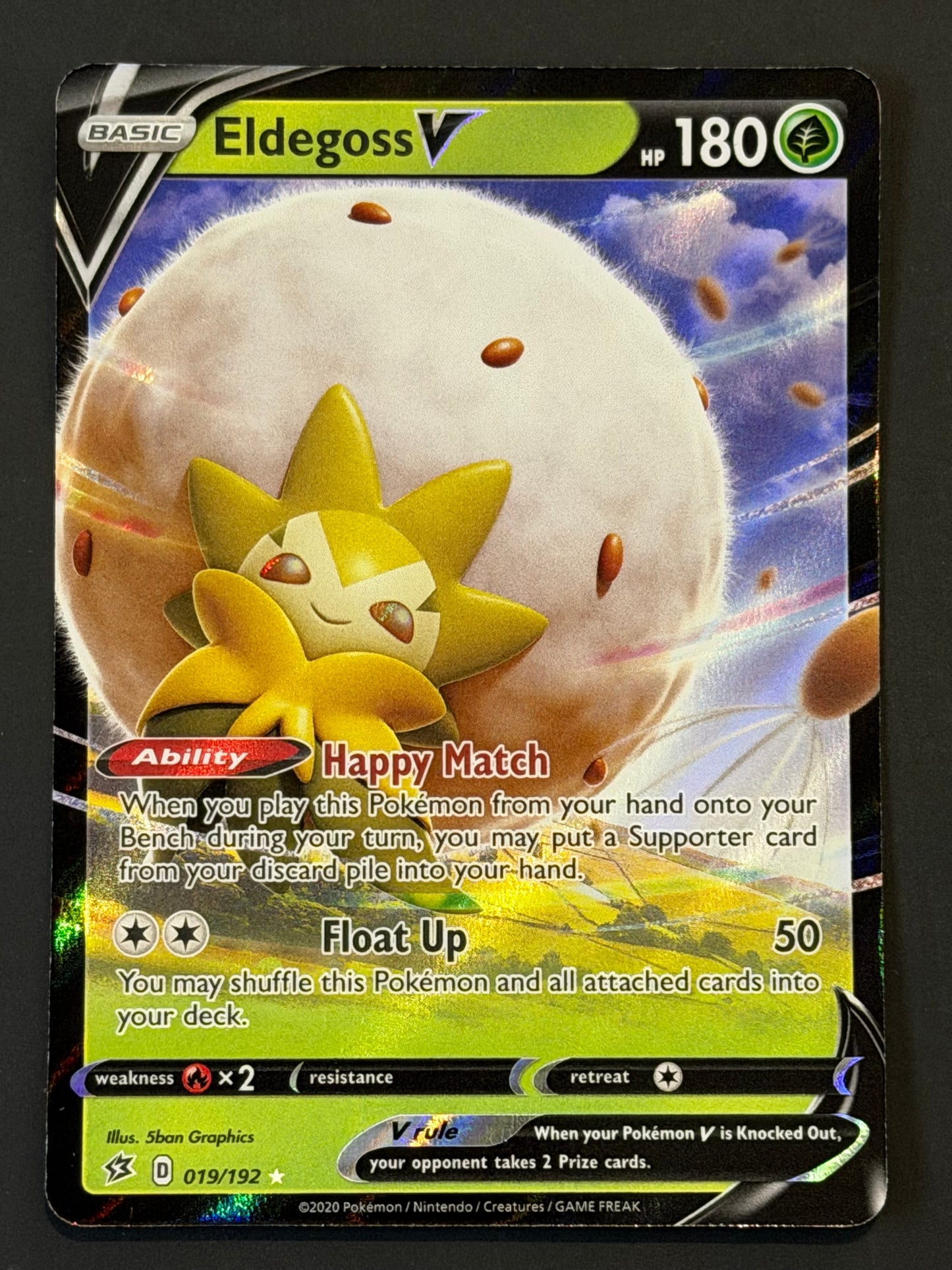 019/192 Eldegoss V - Pokémon Rebel Clash Ultra Rare
