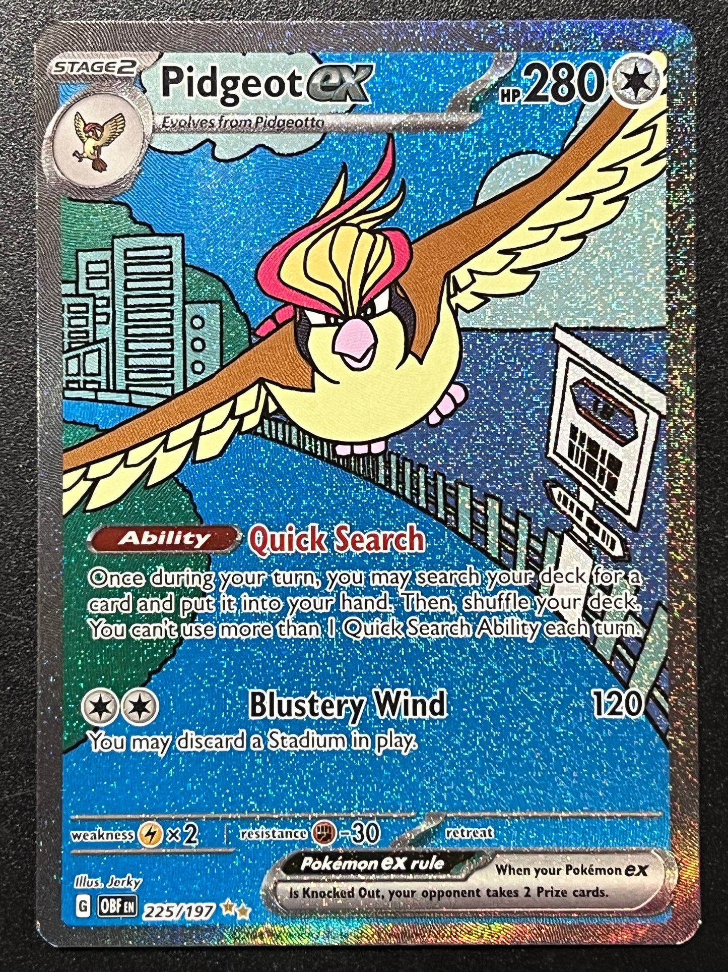 225/197 Pidgeot Ex - Pokémon Obsidian Flames Special Illustration Rare
